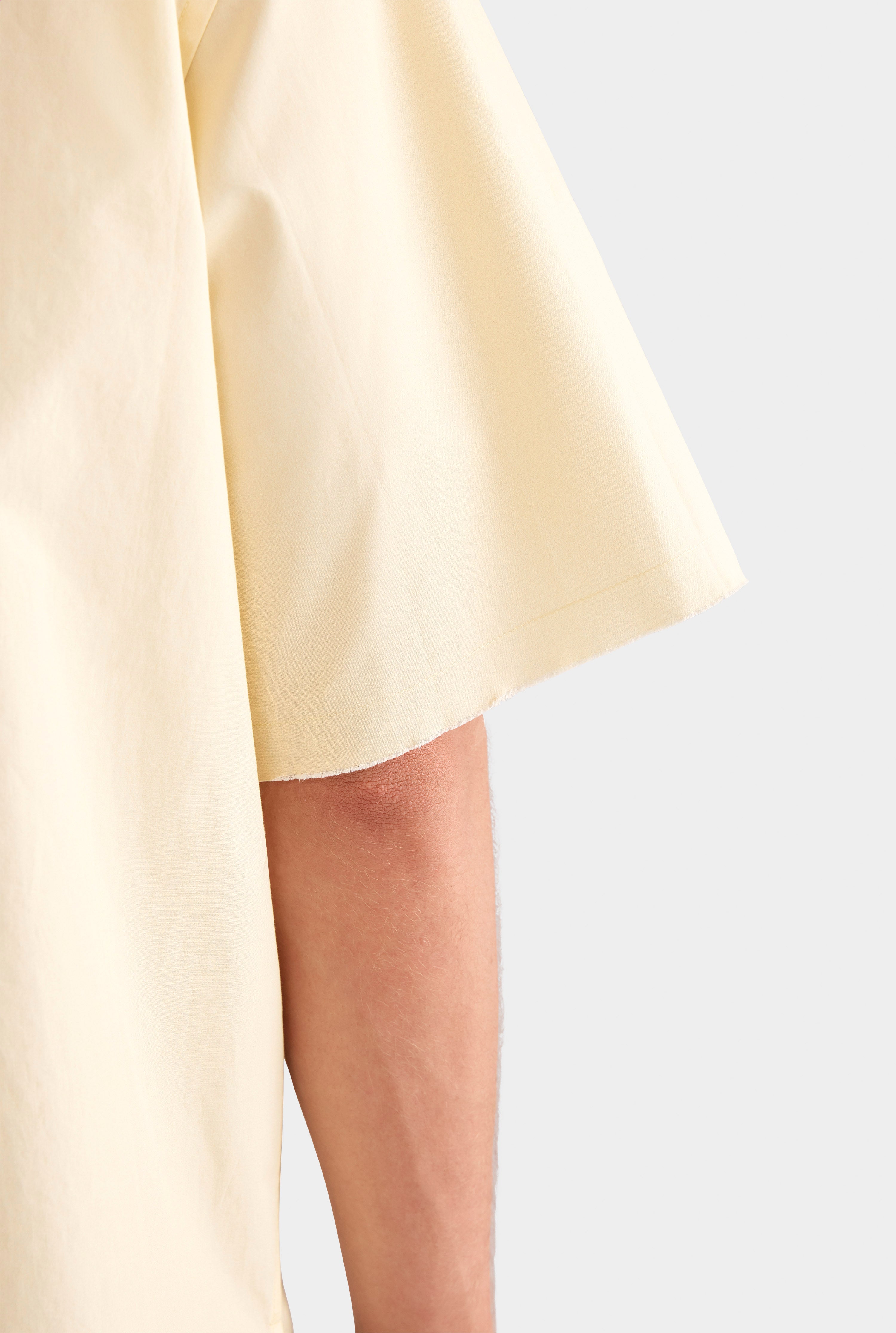 Relaxed Cotton Short Sleeve Shirt - Dusty Yellow/Red Que Lindo