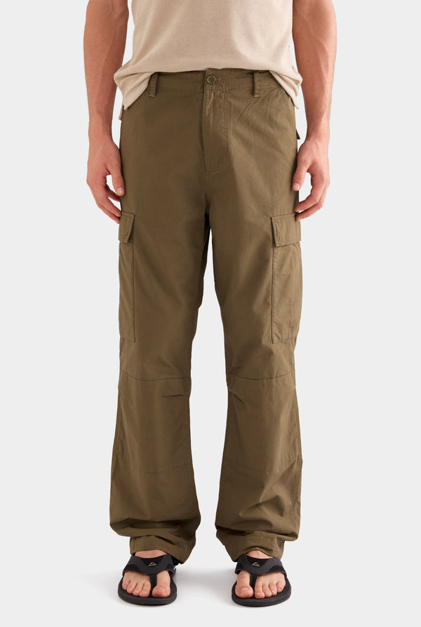 Ripstop Cotton Cargo Pant - Military Olive