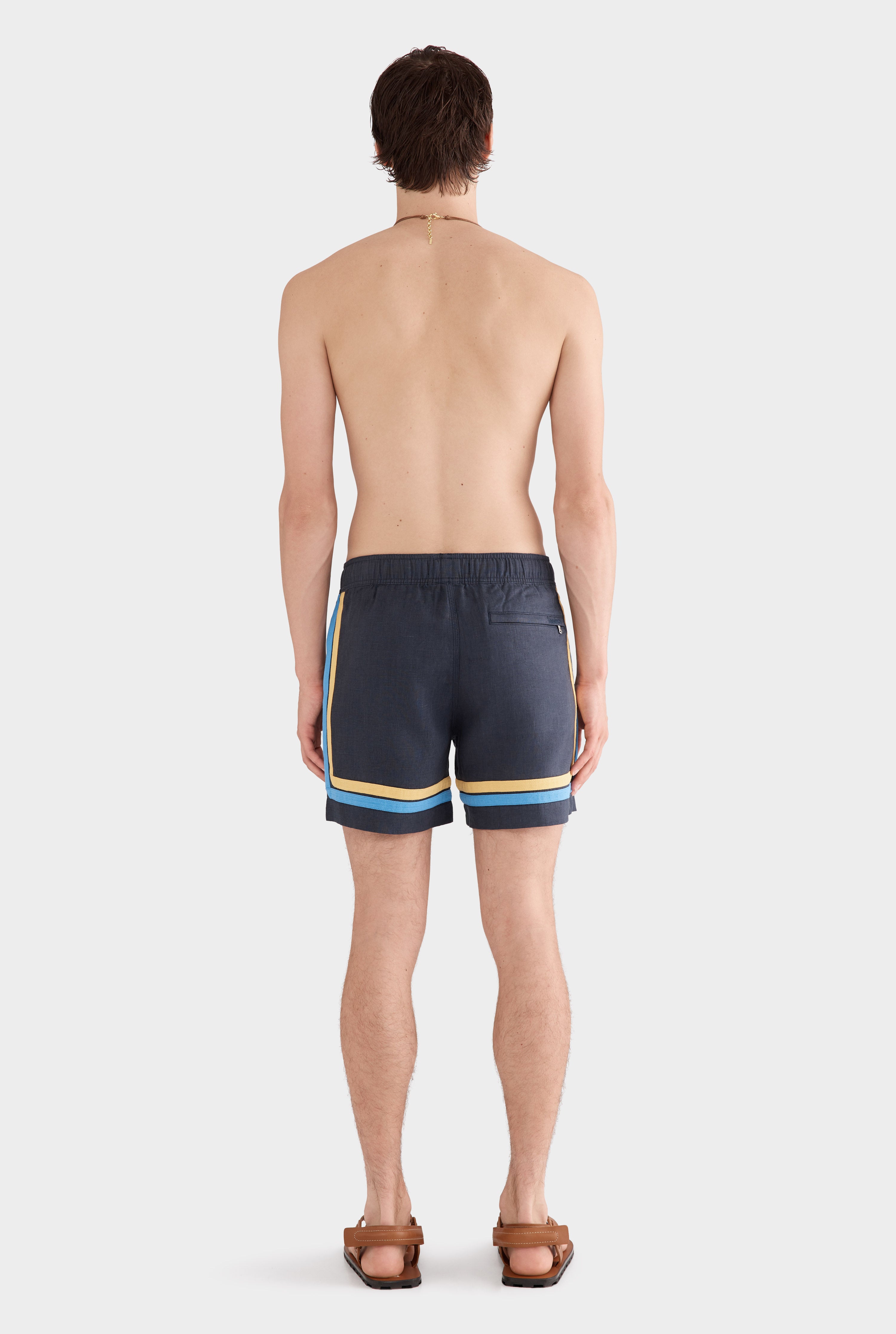 Crochet Border Lounge Short - Ink