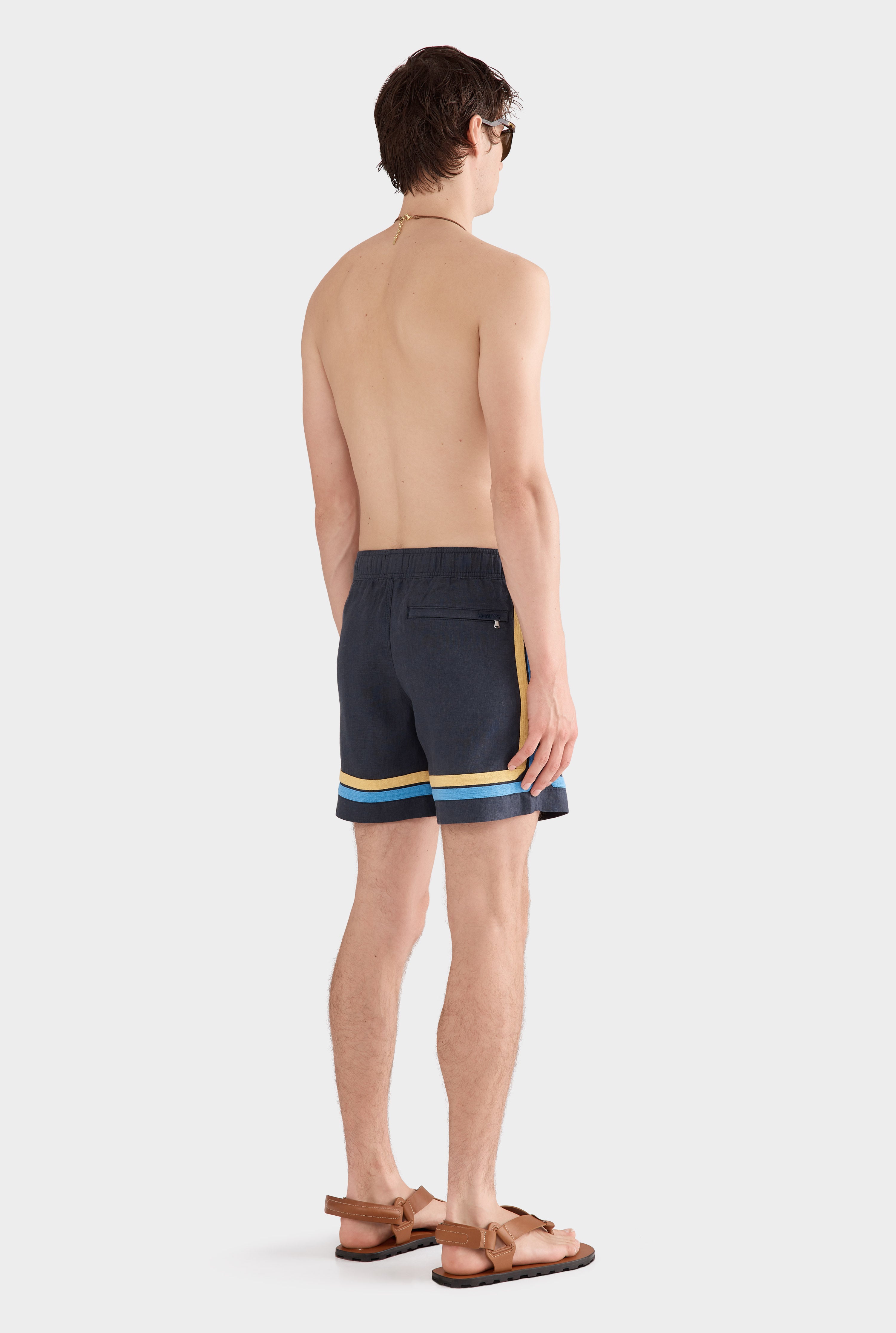 Crochet Border Lounge Short - Ink