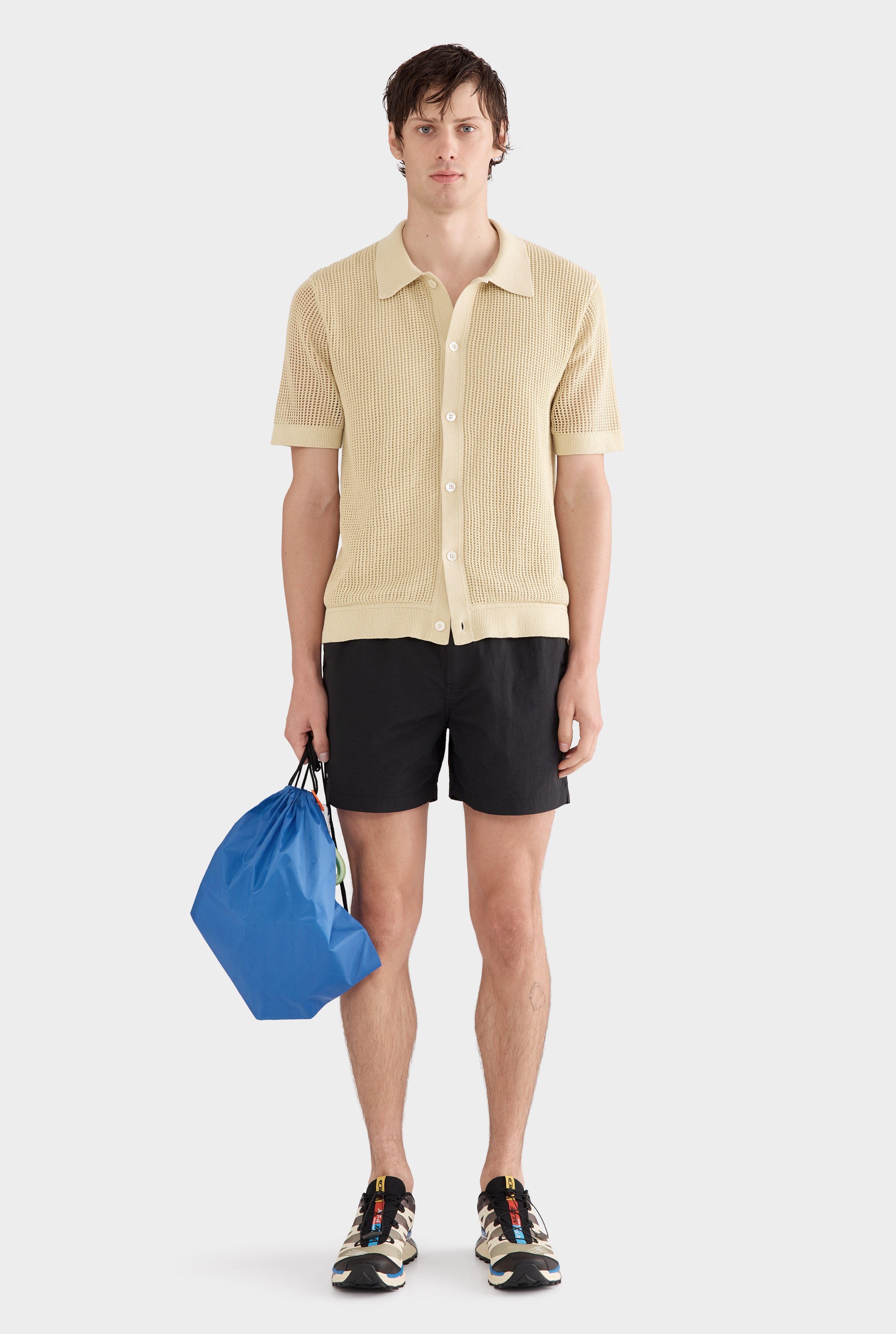 Double Layer Knit Shirt - Green Haze