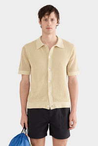 Double Layer Knit Shirt - Green Haze