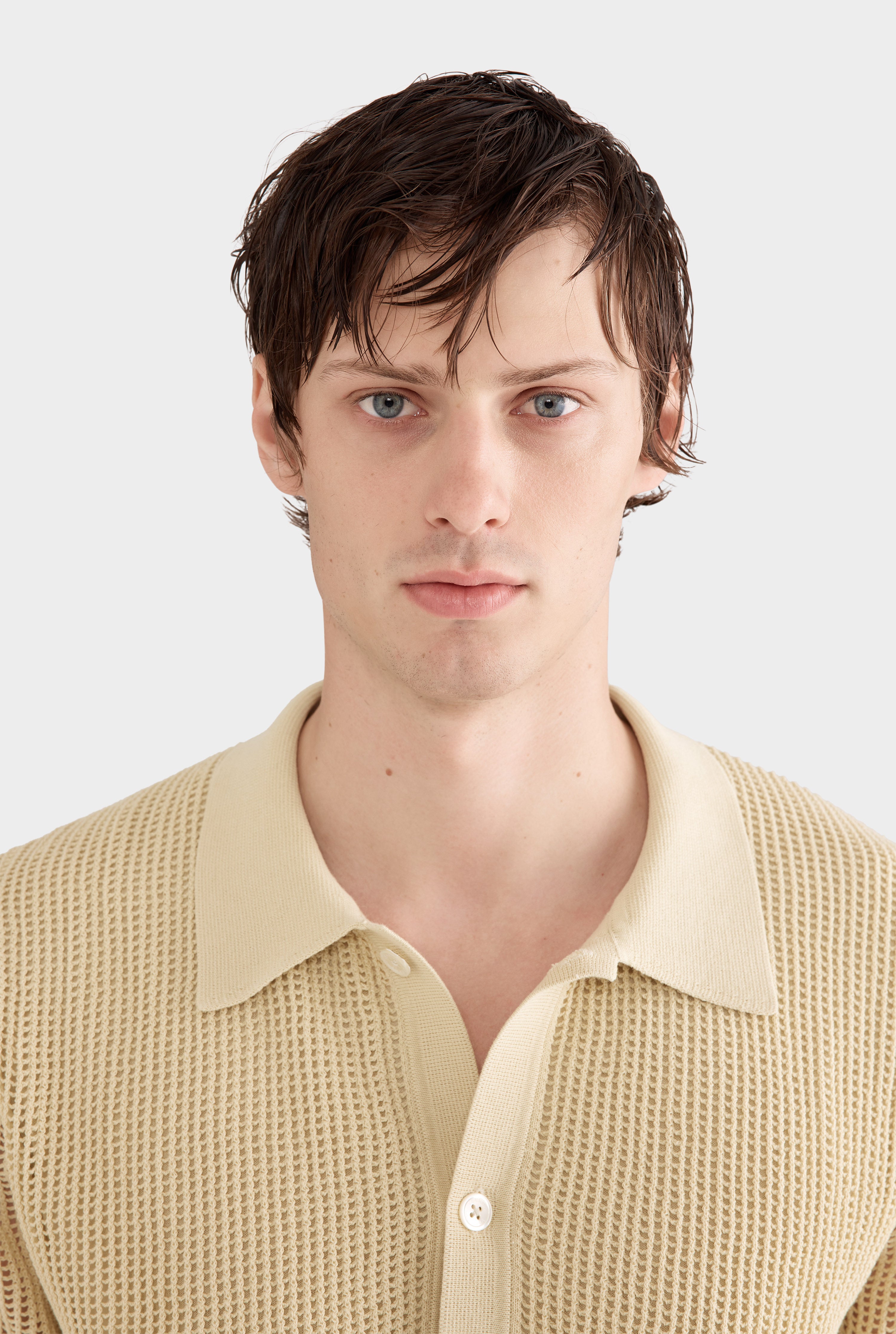 Double Layer Knit Shirt - Green Haze