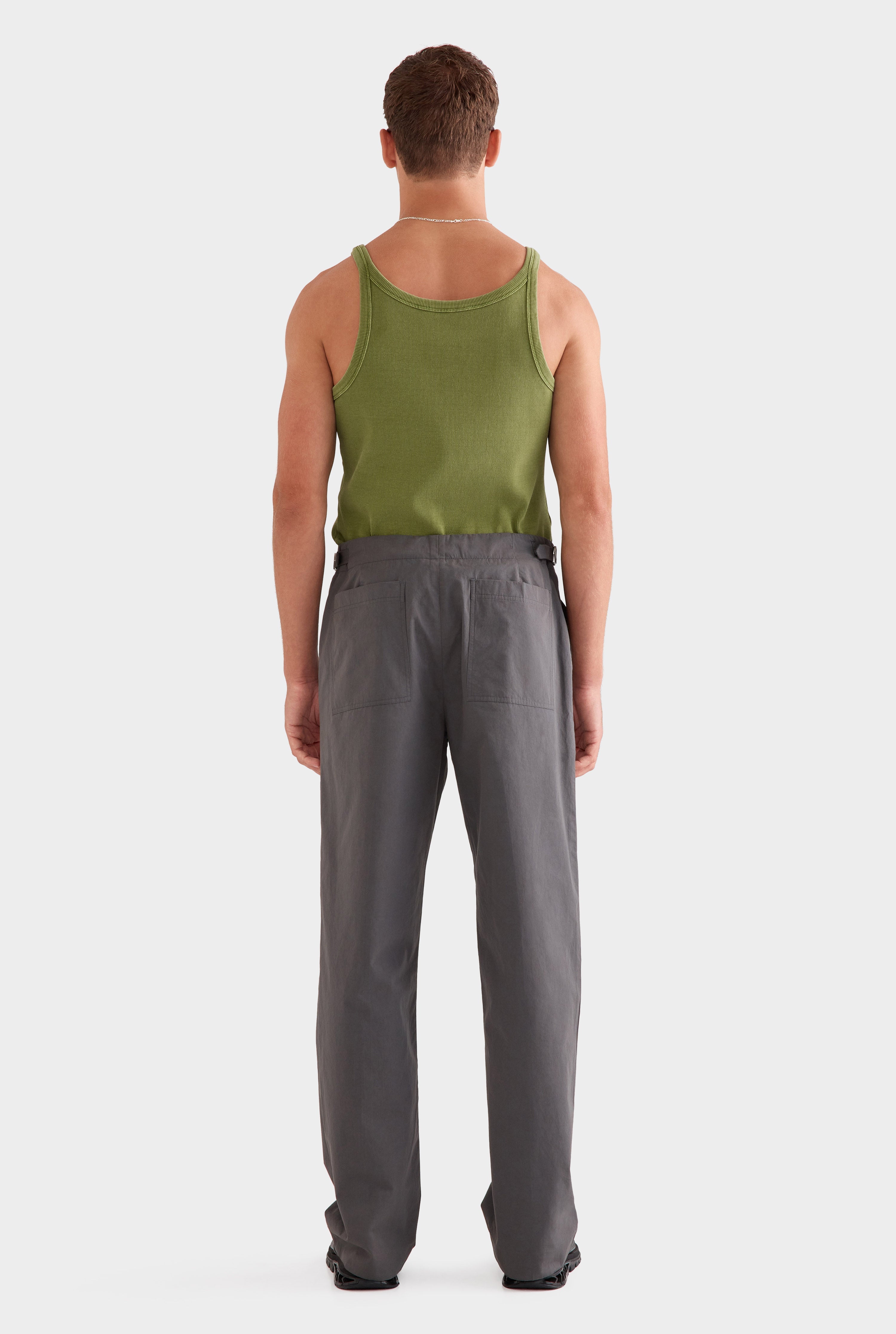 Cotton Suit Trouser - Dark Slate