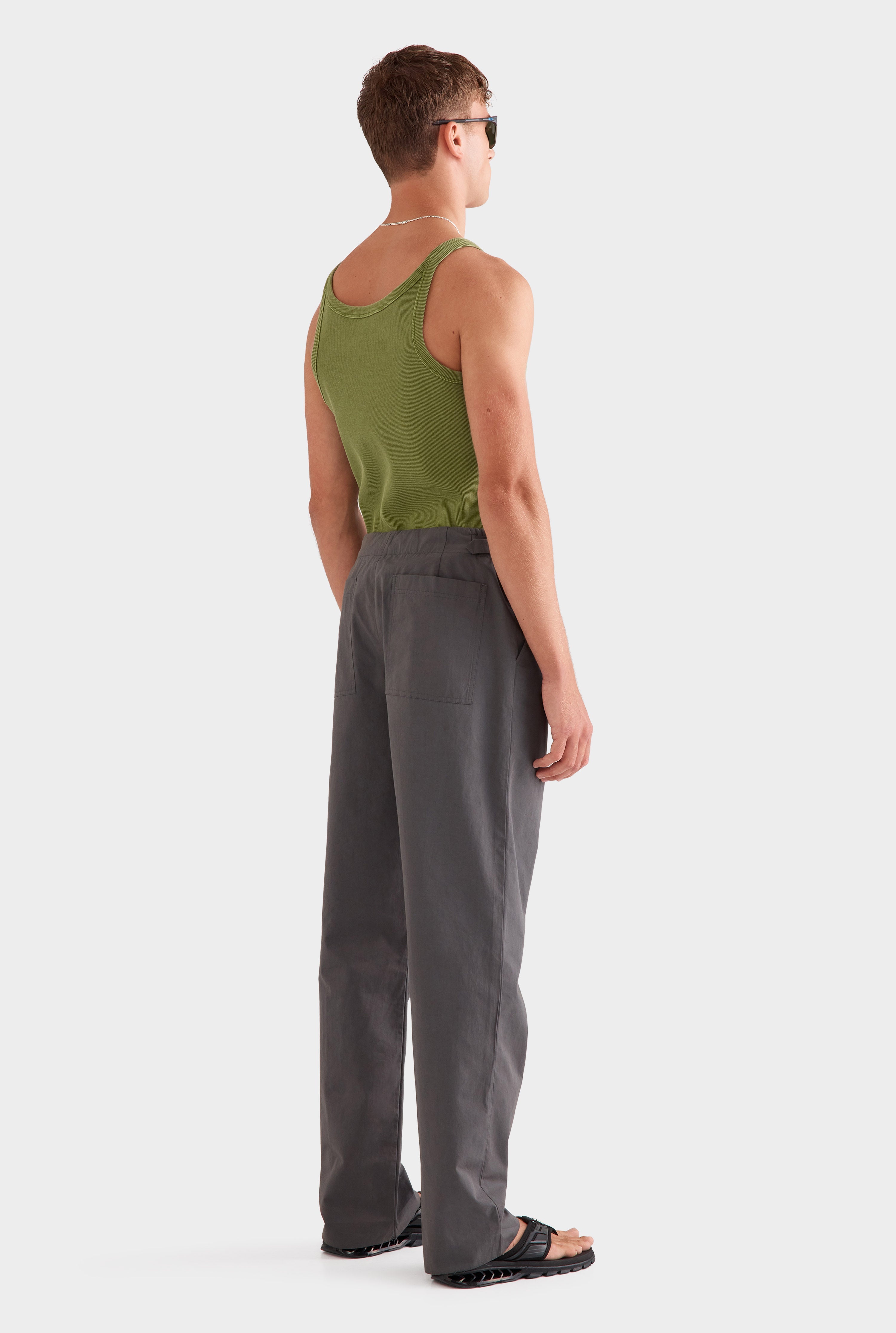 Cotton Suit Trouser - Dark Slate