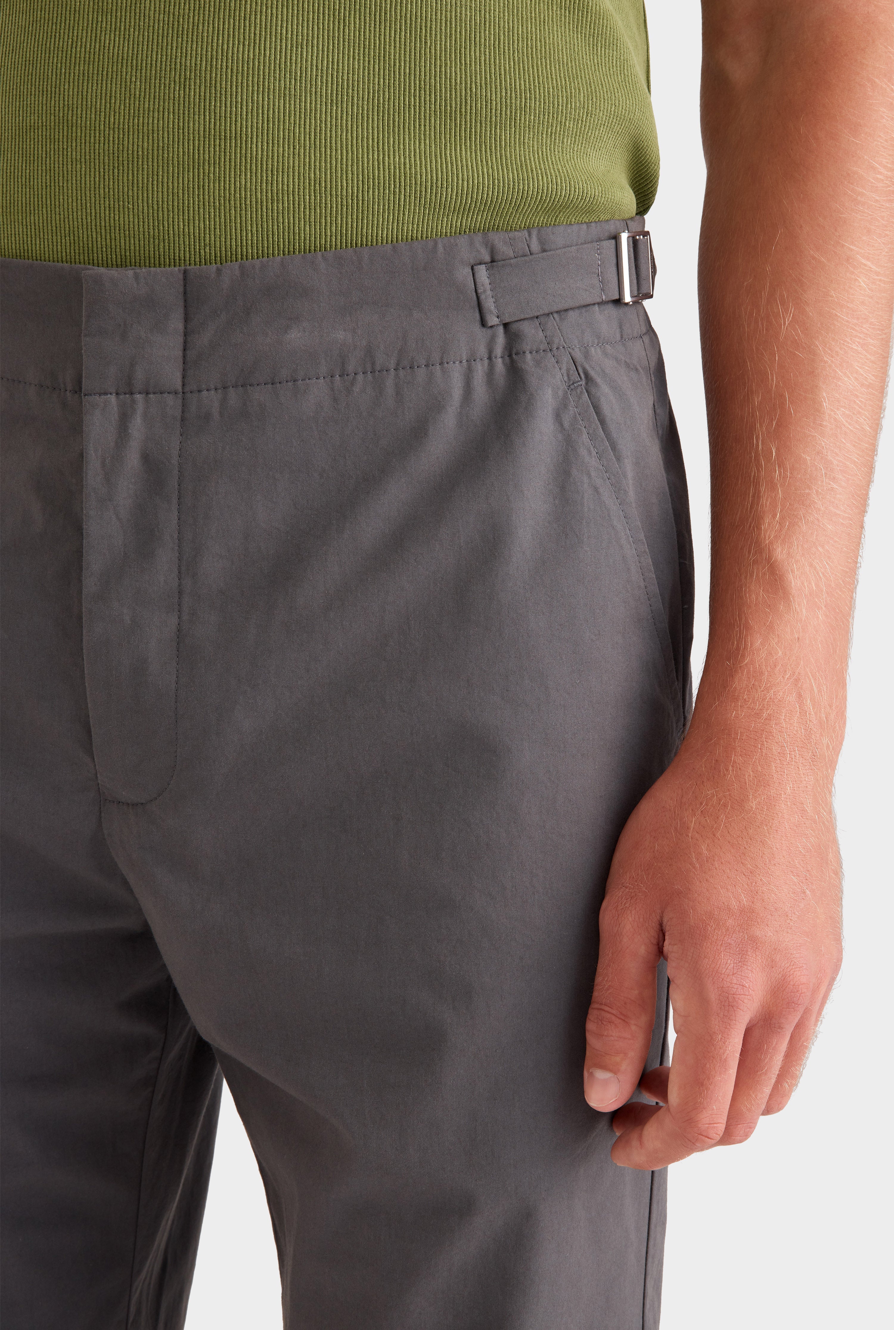 Cotton Suit Trouser - Dark Slate