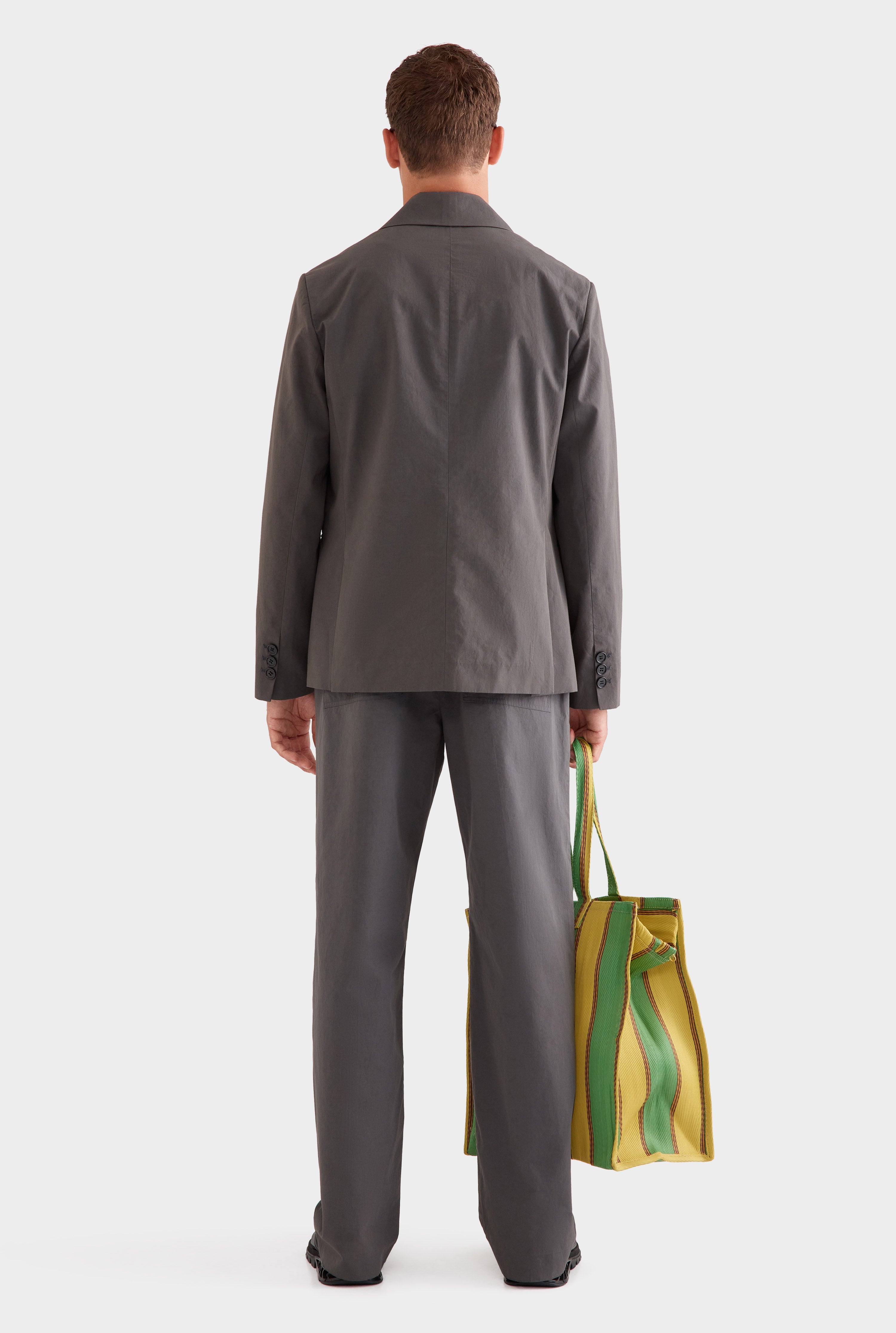 Cotton Tailored Blazer - Dark Slate