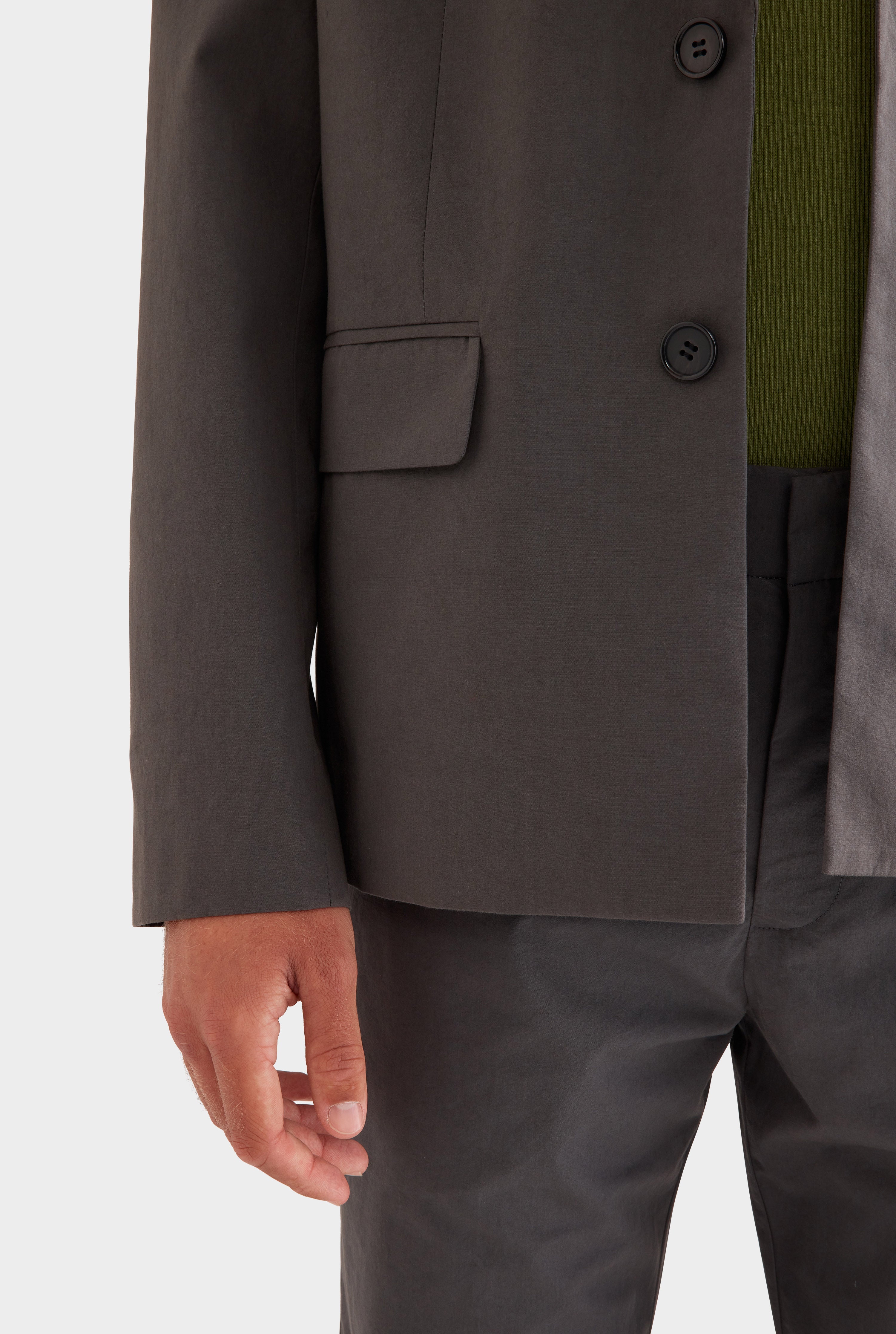 Cotton Tailored Blazer - Dark Slate