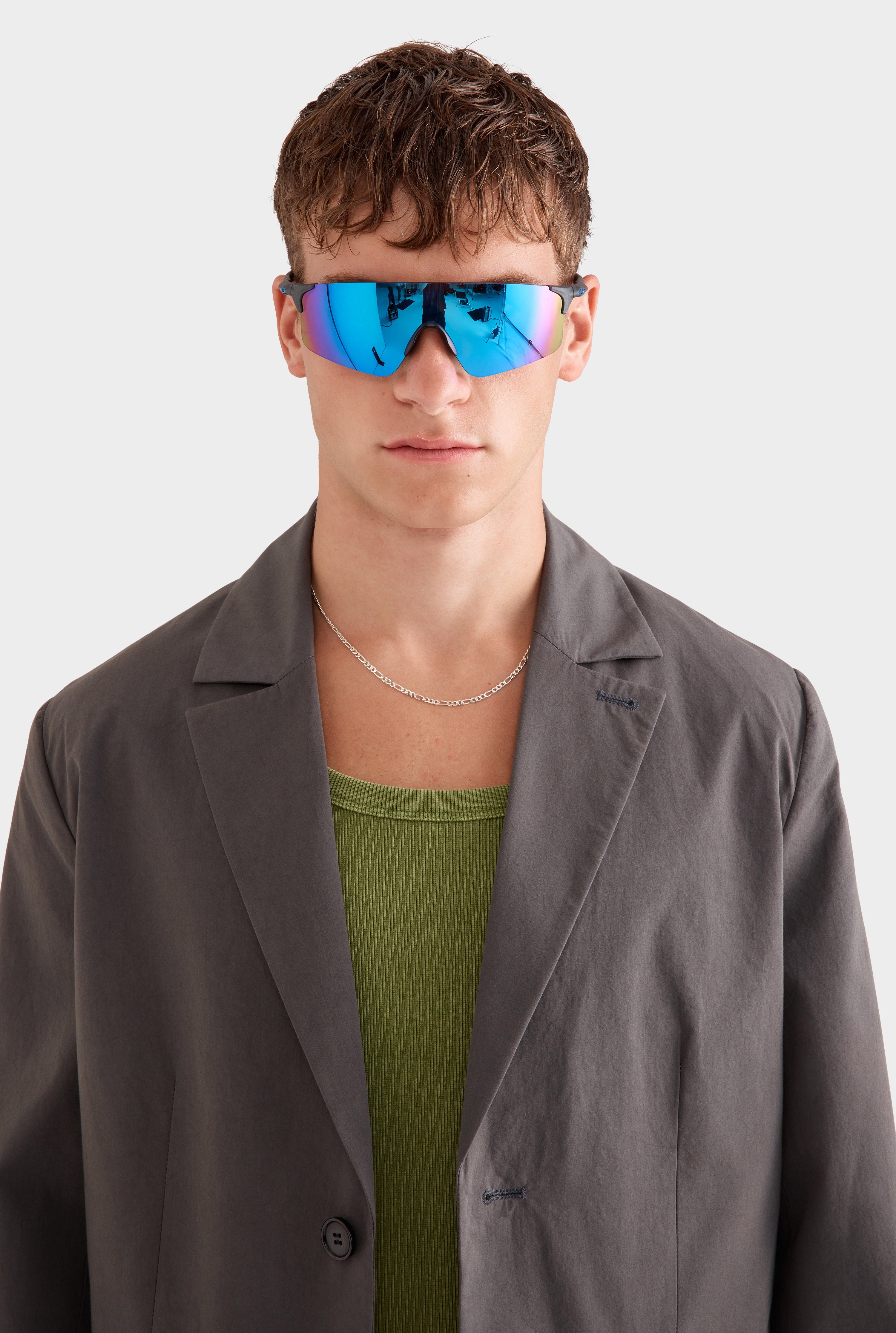 Cotton Tailored Blazer - Dark Slate