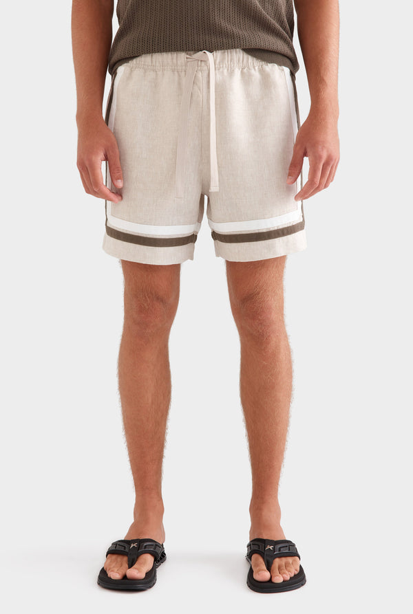 Crochet Border Lounge Short - Sand