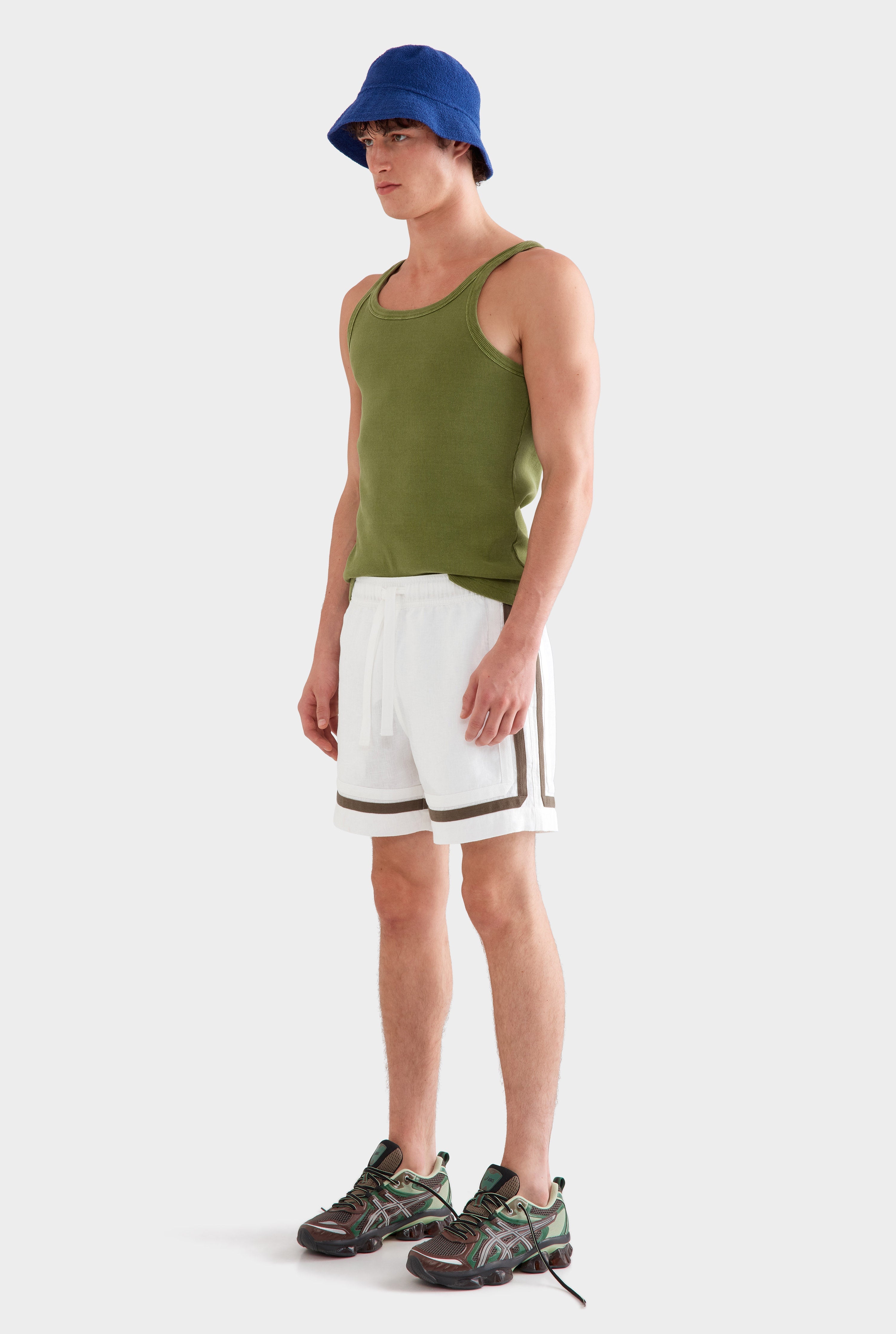 Crochet Border Lounge Short - White