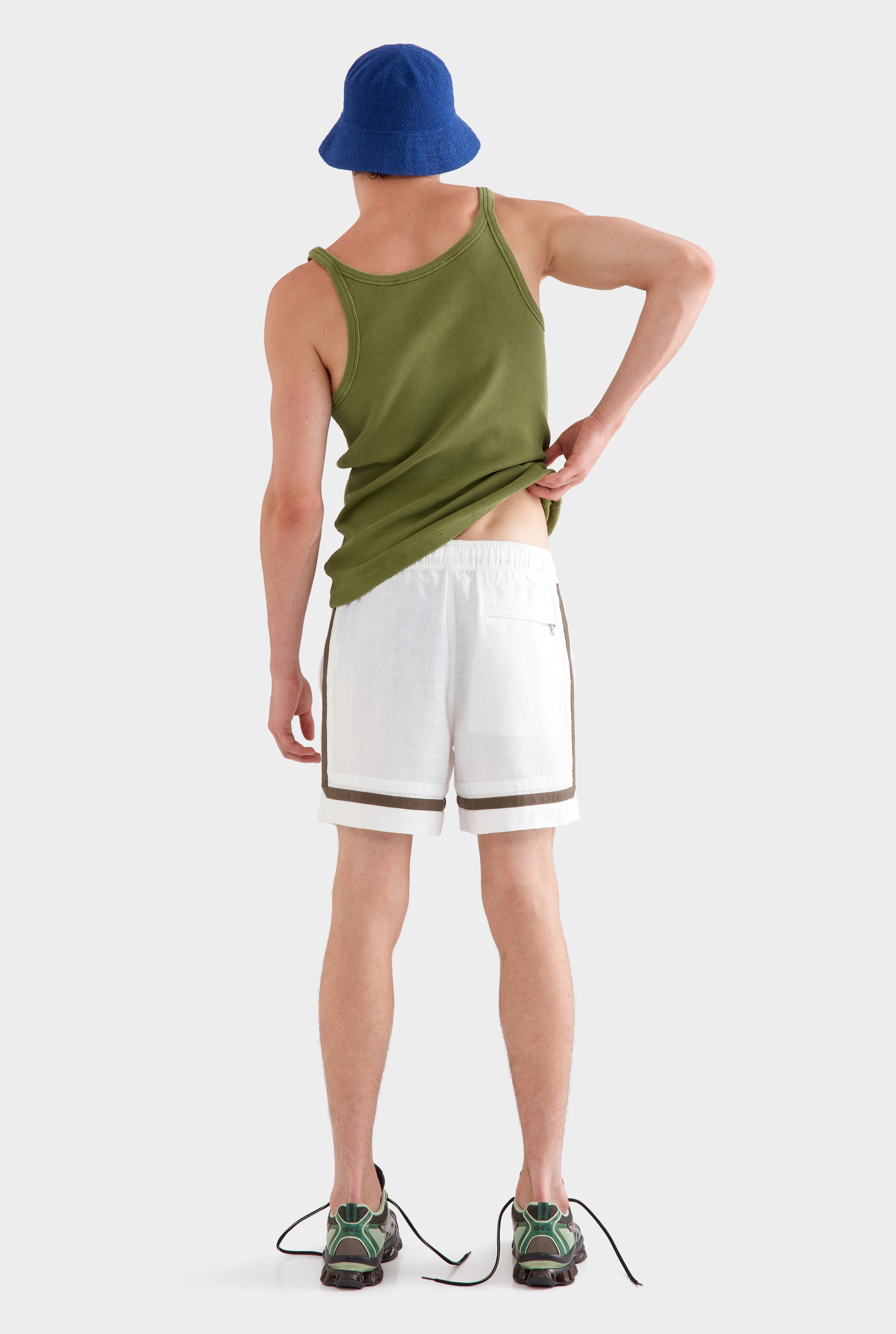 Crochet Border Lounge Short - White