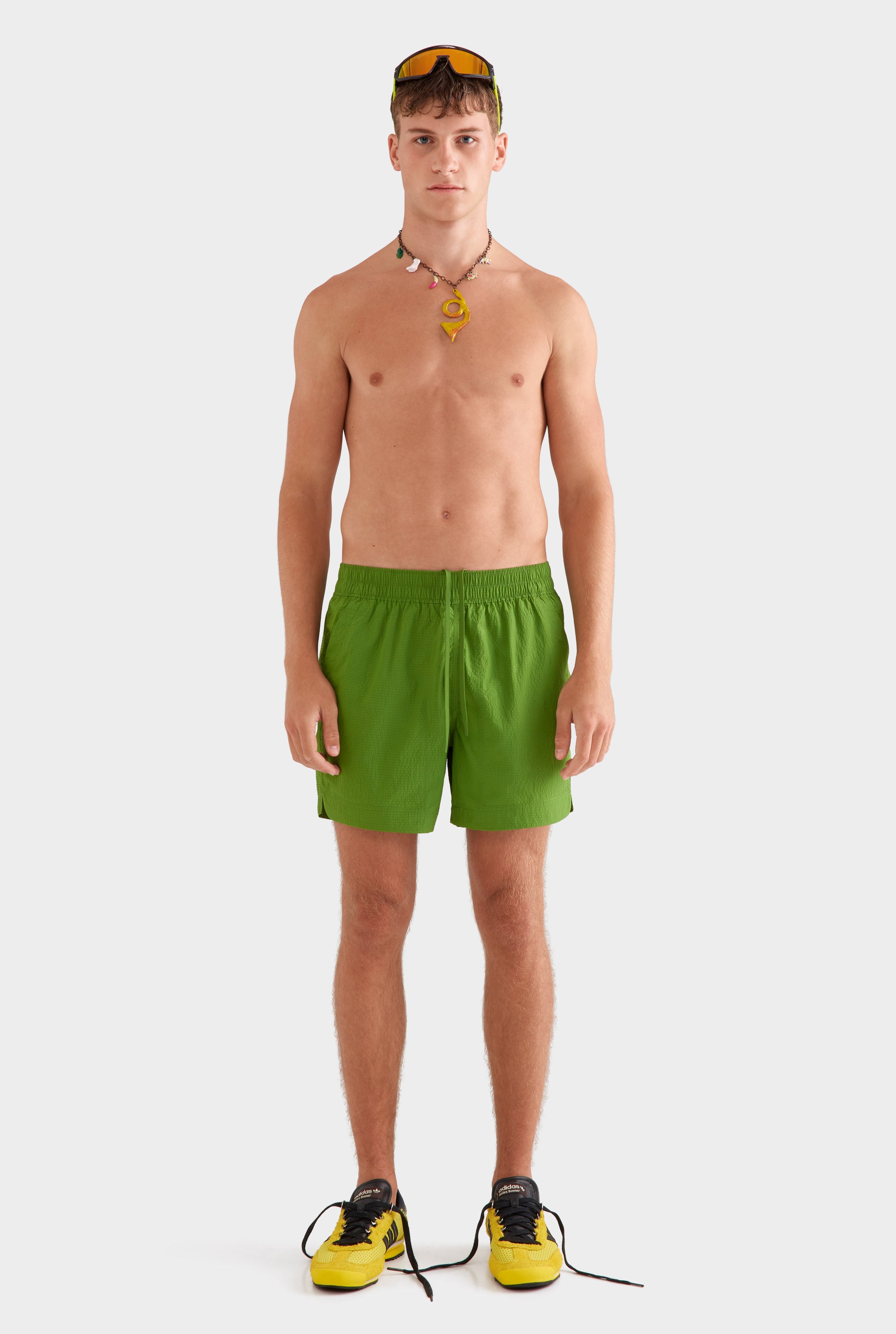 Curved Hem Swim Short - Cactus