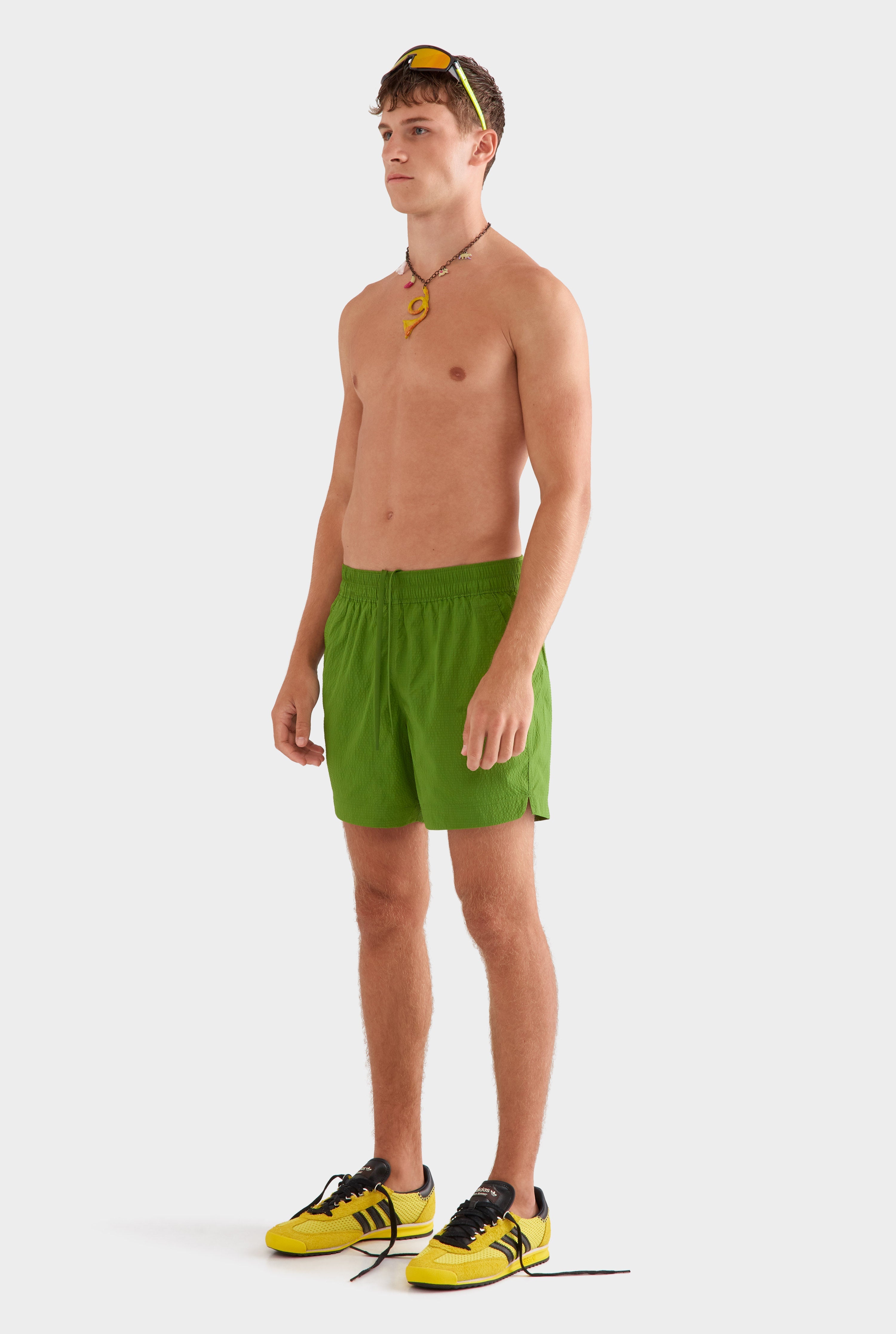 Curved Hem Swim Short - Cactus