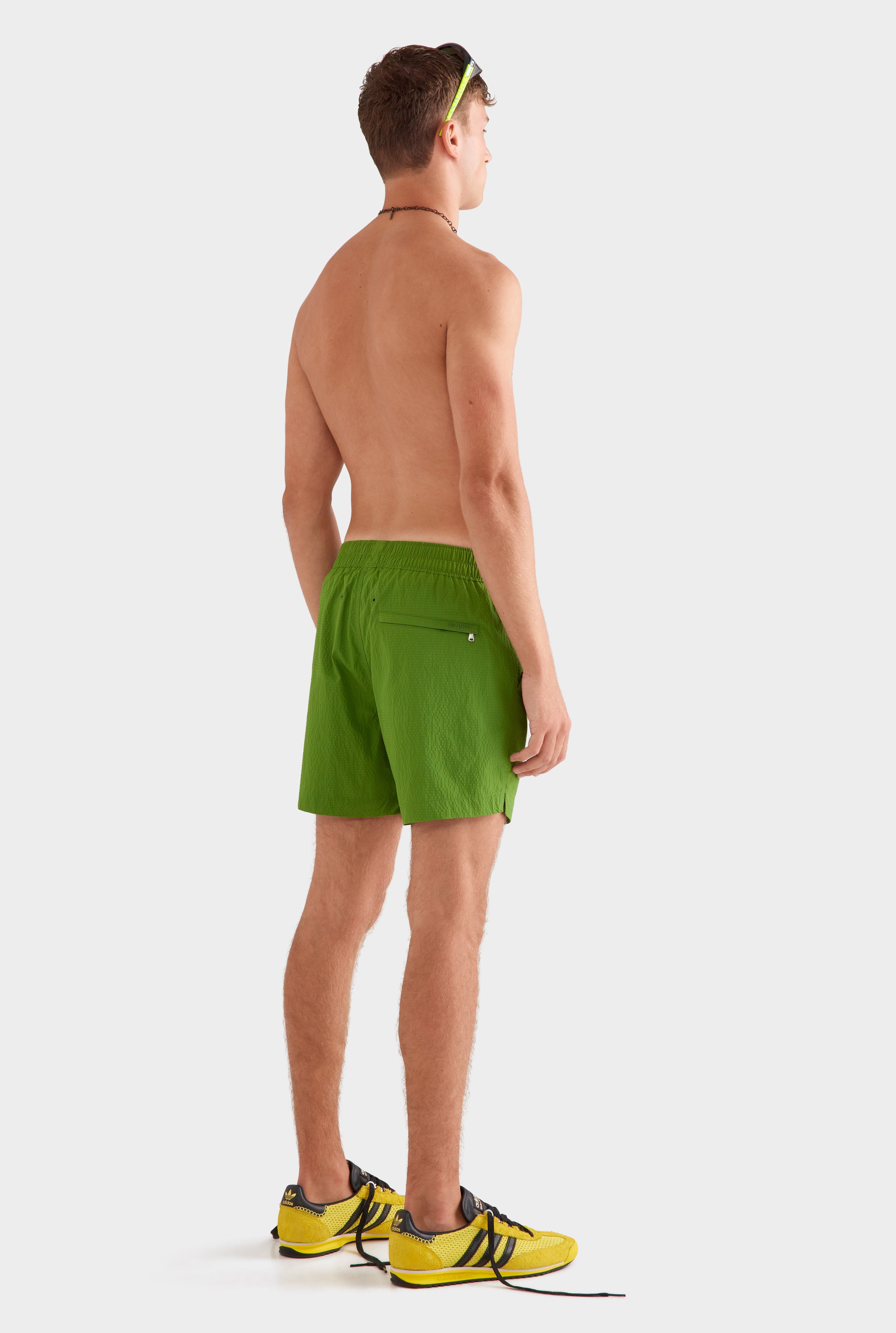 Curved Hem Swim Short - Cactus