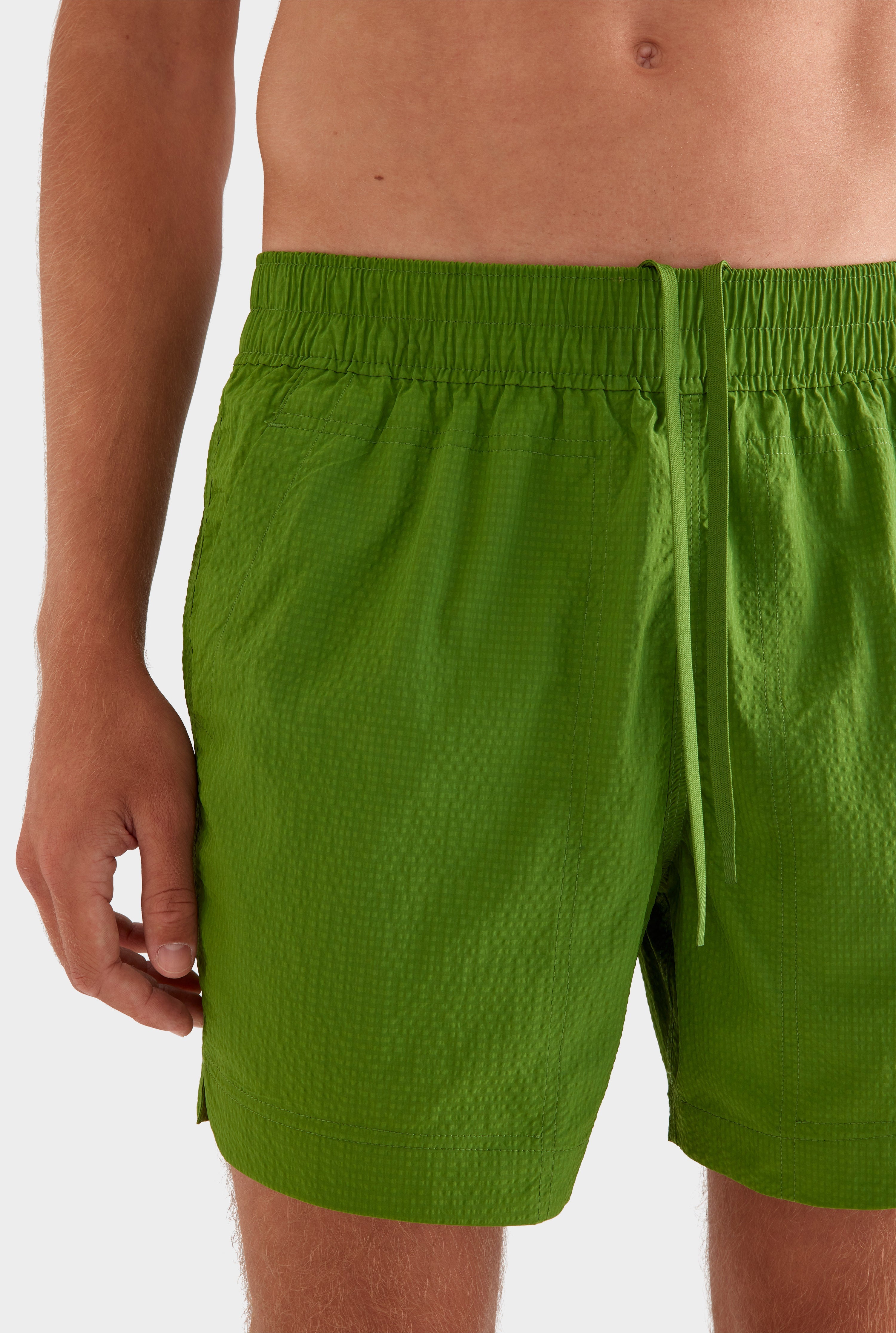 Curved Hem Swim Short - Cactus