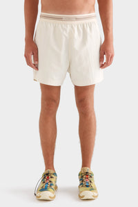 Exposed Elastic Swim Short - Cream