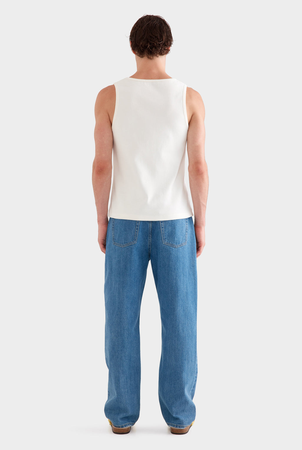 Jersey Henley Tank - Cream