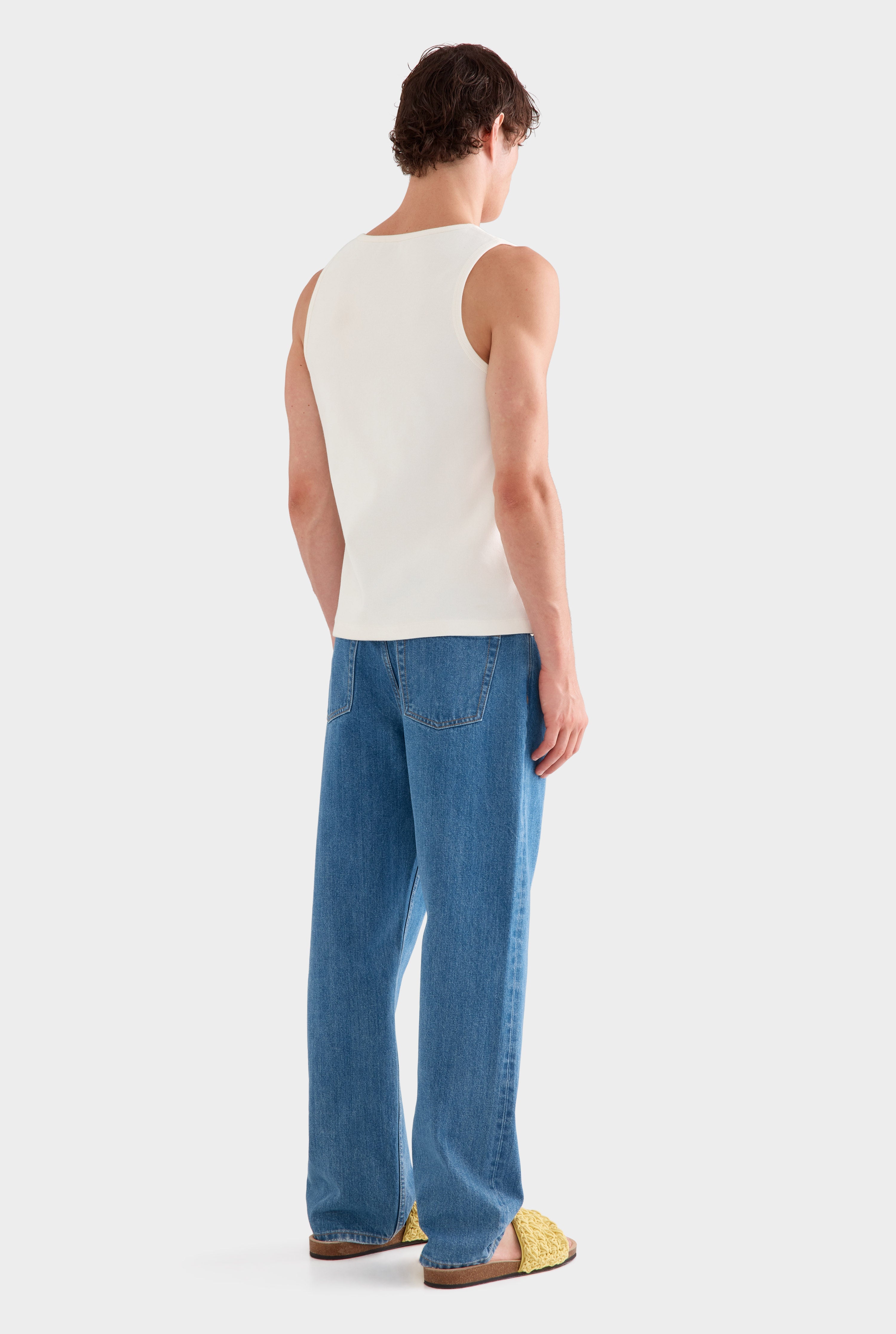 Jersey Henley Tank - Cream