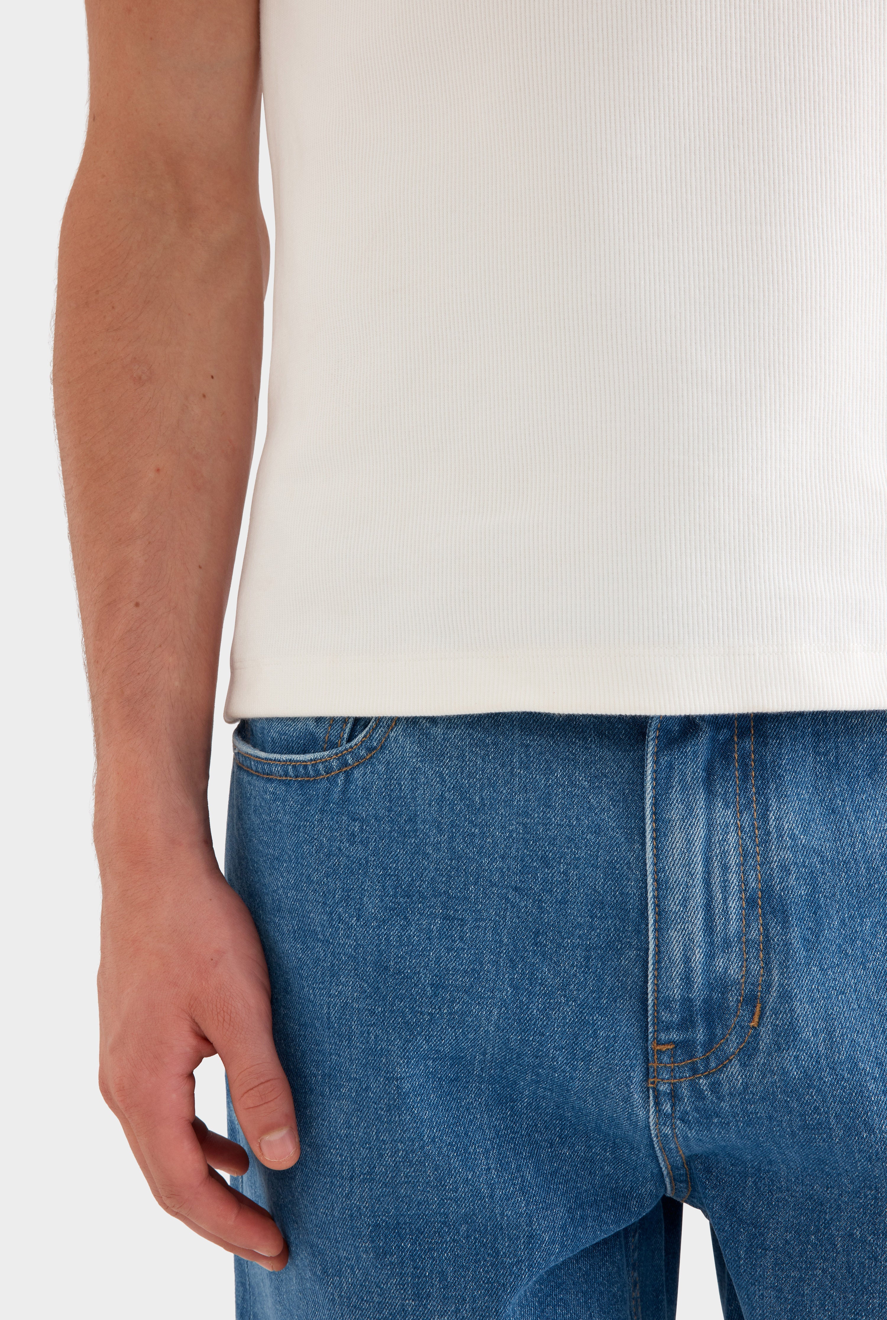 Jersey Henley Tank - Cream