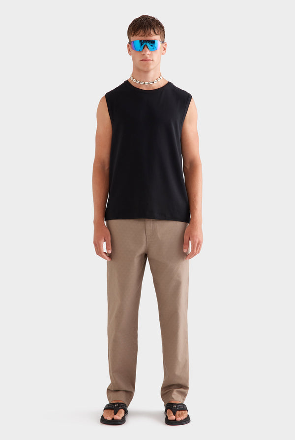 Organic Cotton Muscle Tank - Black