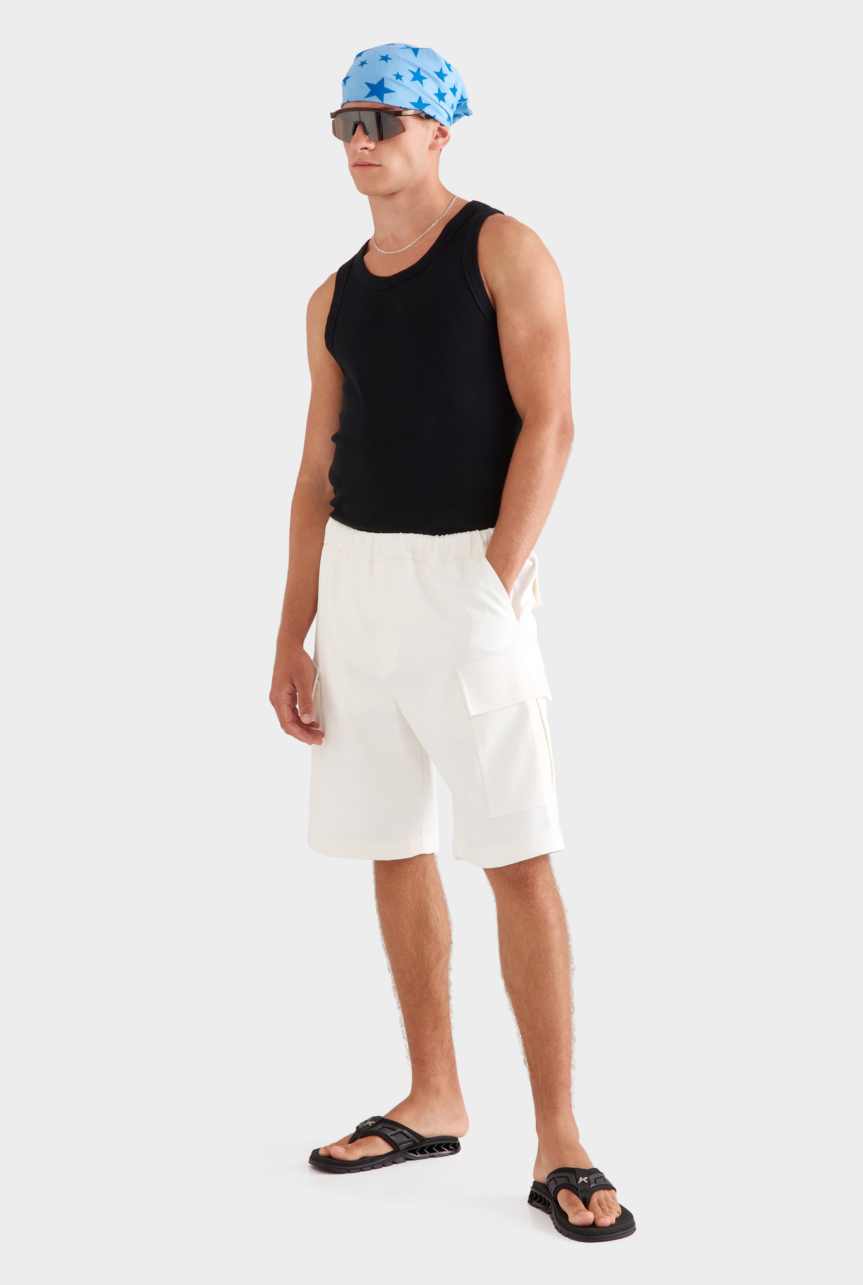 Relaxed Cargo Short - Off White
