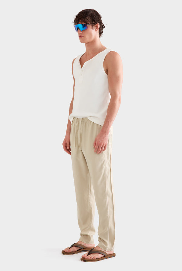 Tencel Lounge Chino - Pistachio Shell/Natural Tape