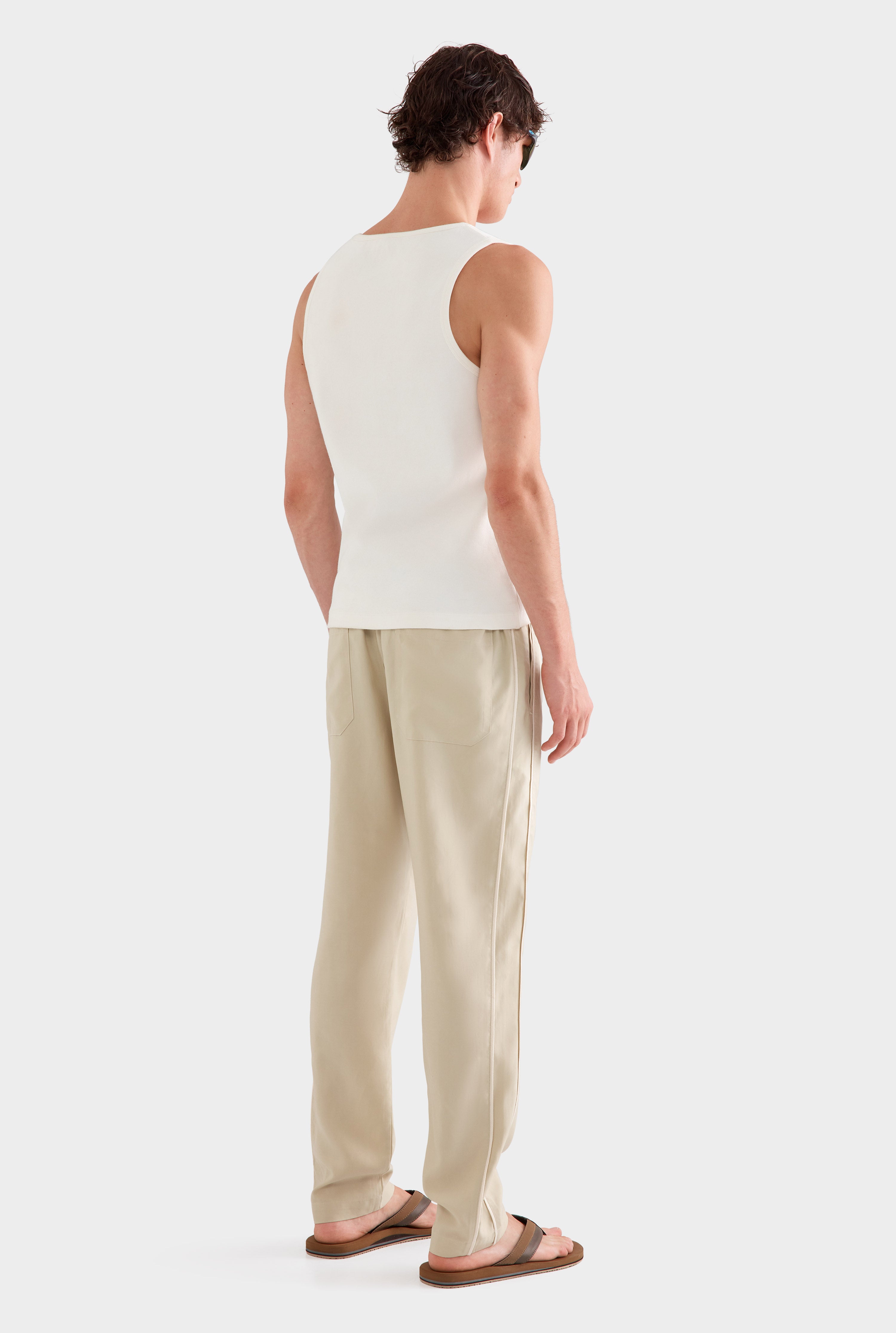 Tencel Lounge Chino - Pistachio Shell/Natural Tape