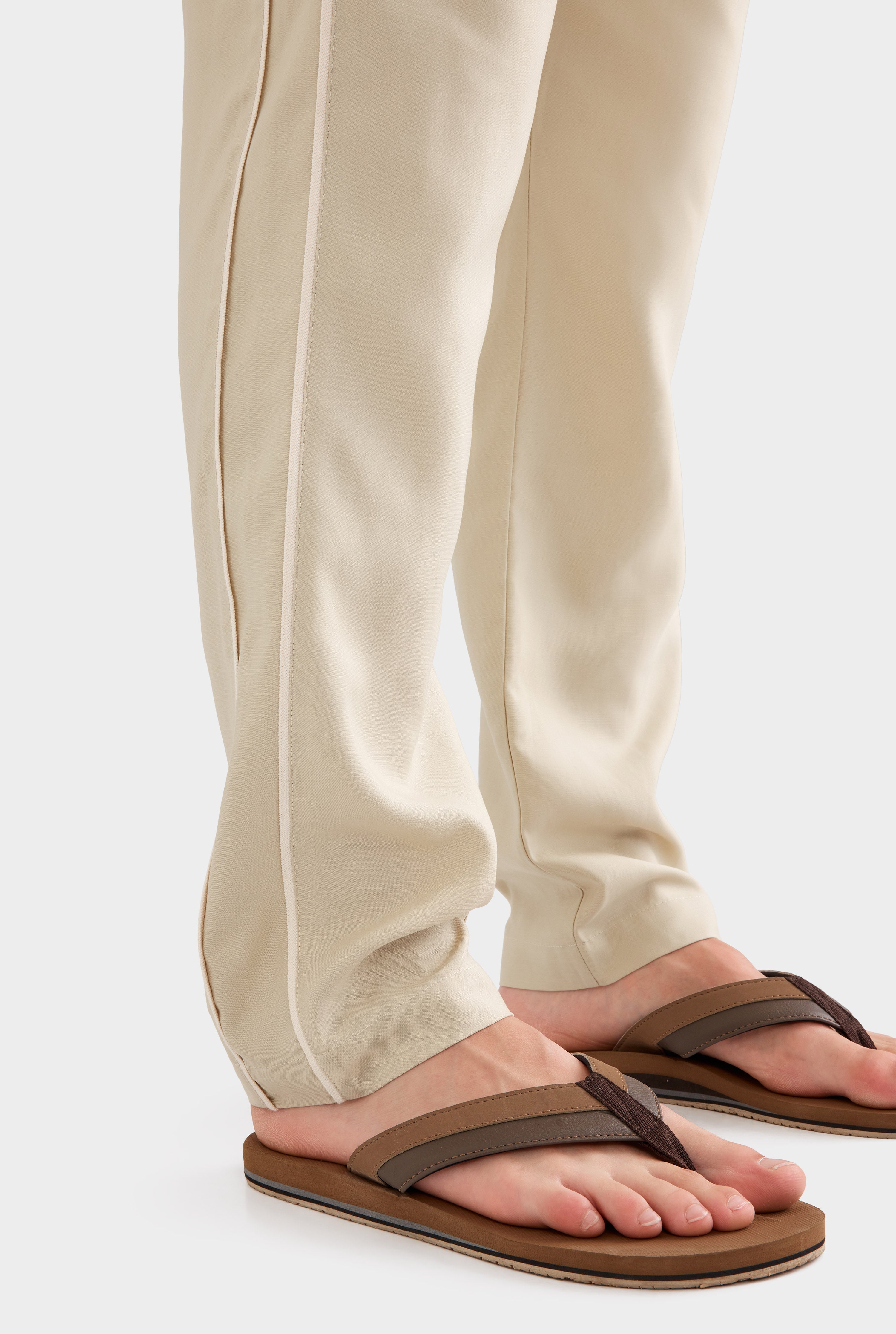 Tencel Lounge Chino - Pistachio Shell/Natural Tape