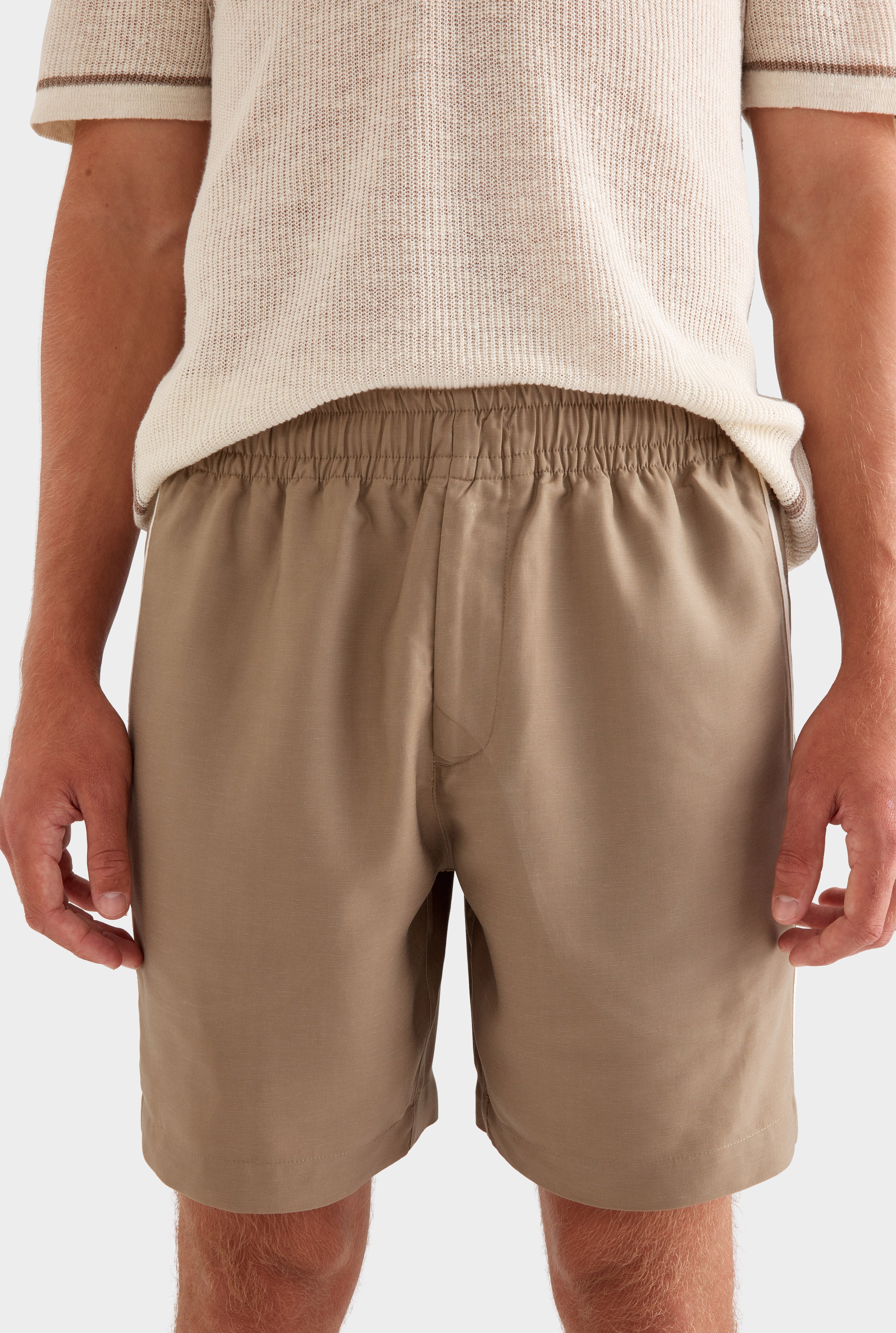 Tencel Lounge Short - Pebble/Natural Tape