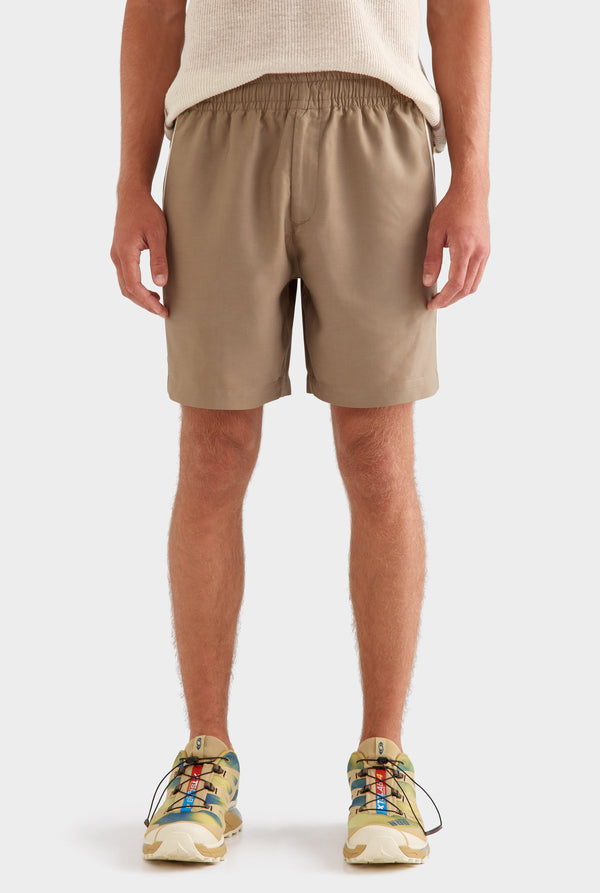 Tencel Lounge Short - Pebble/Natural Tape