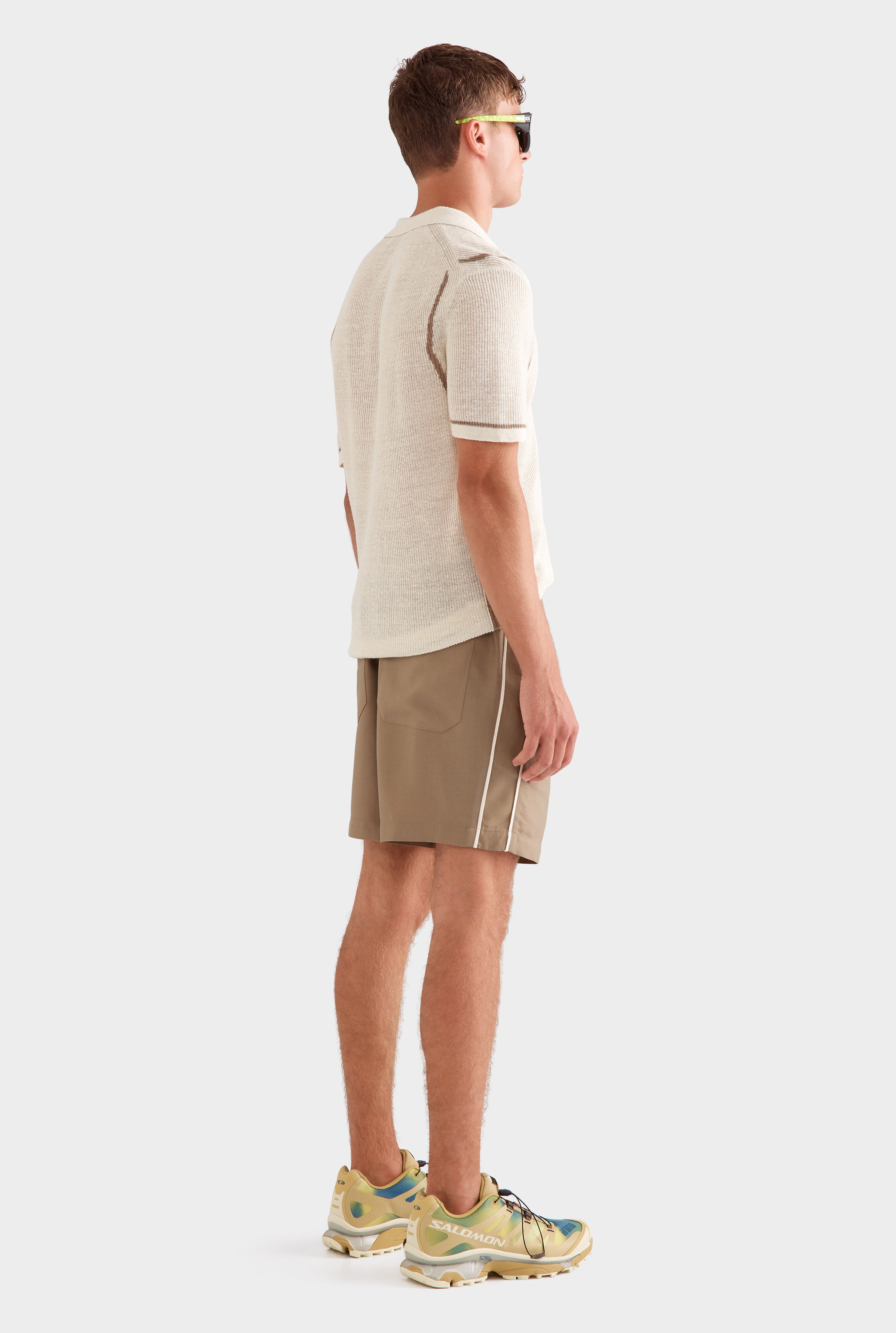 Tencel Lounge Short - Pebble/Natural Tape