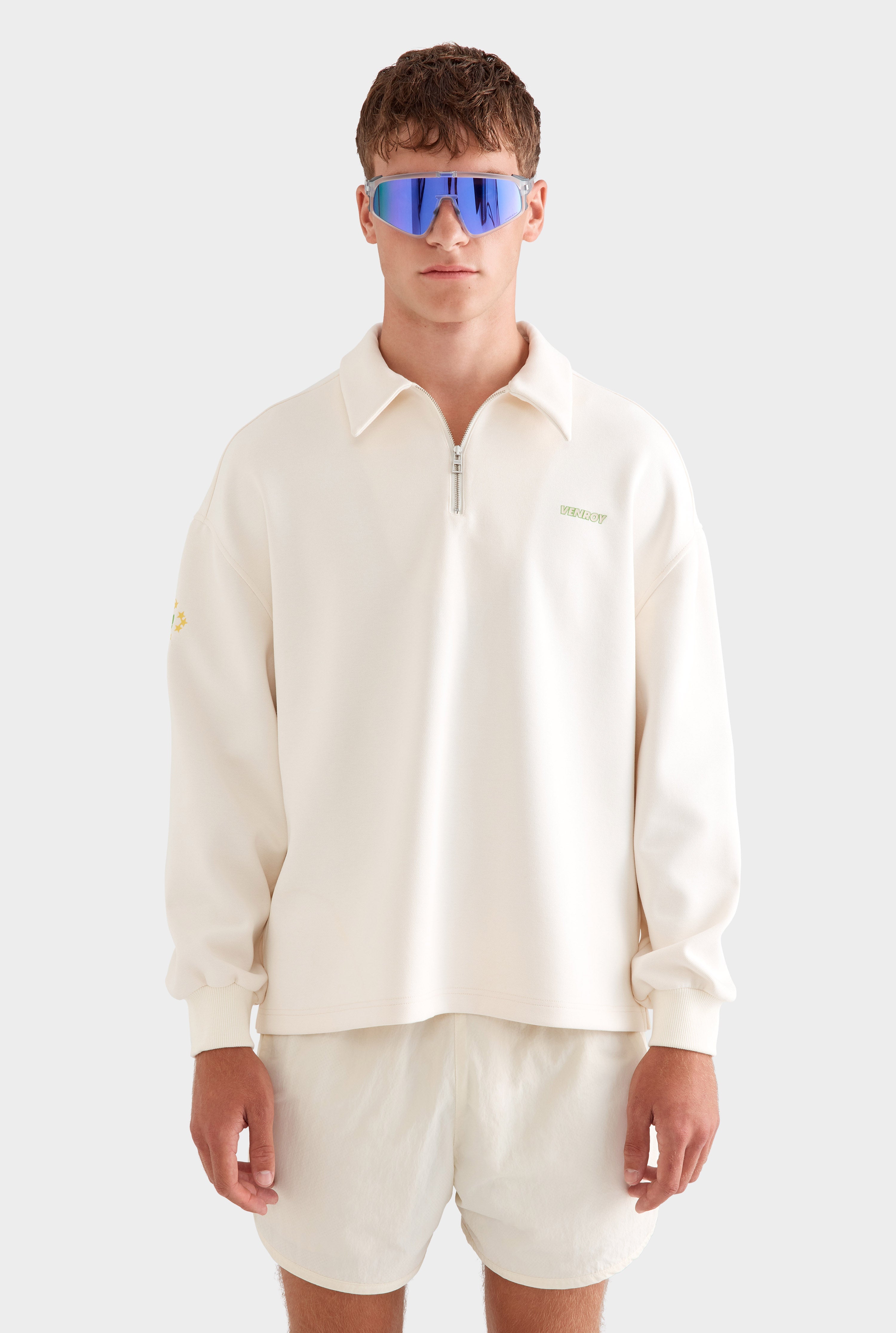 Venroy Rio Tencel Cotton Polo - Cream