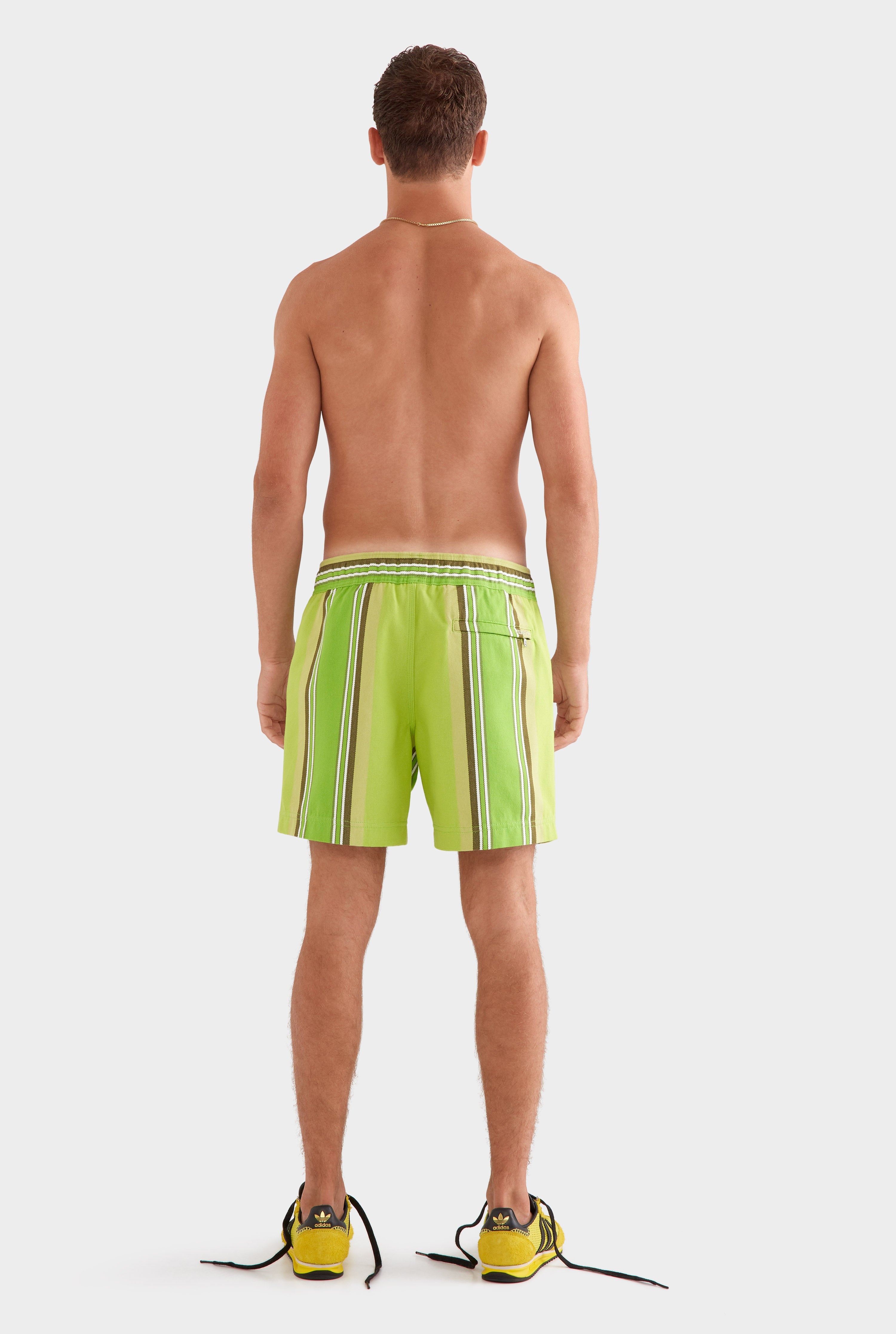 Lounge Short - Green Stripe