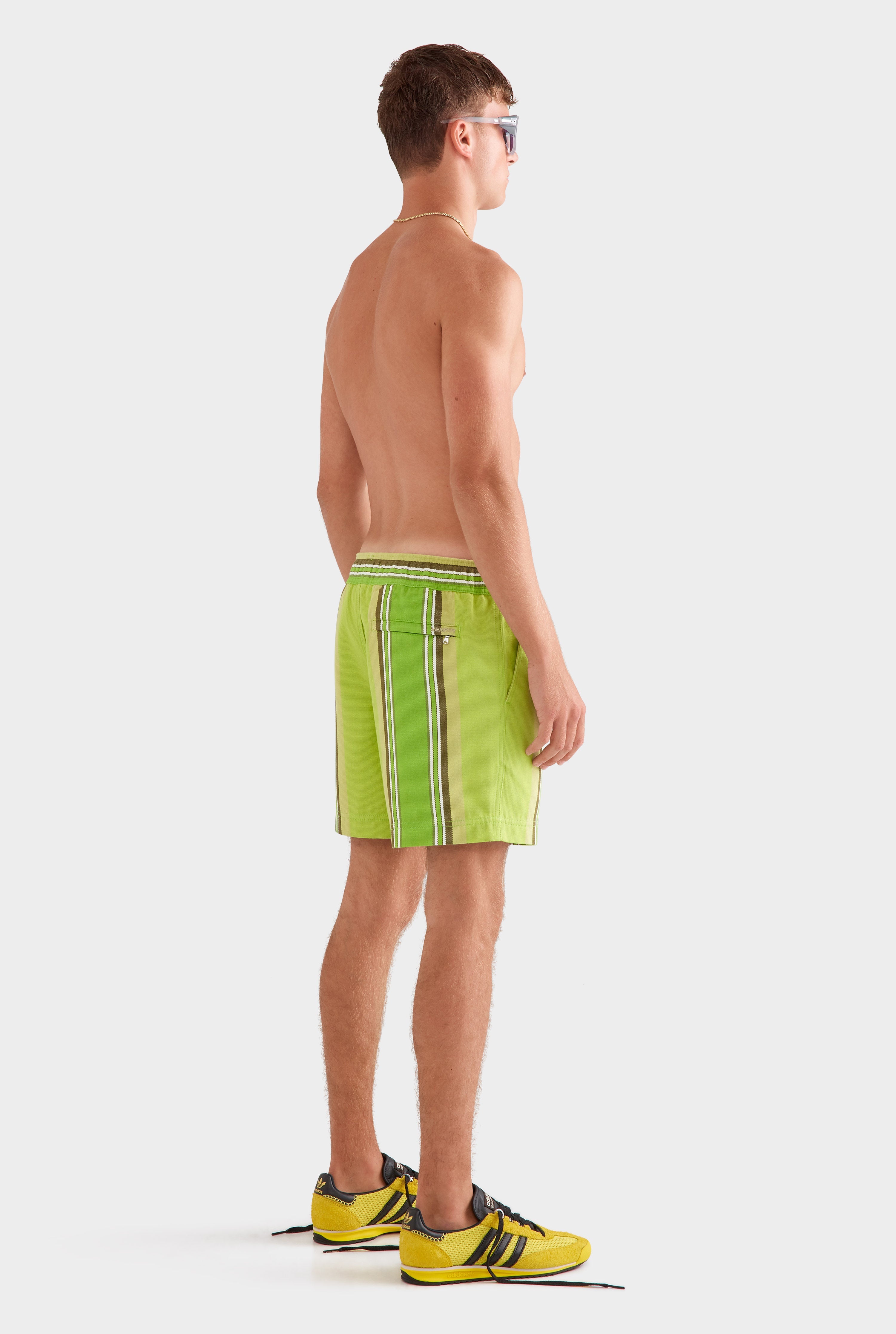 Lounge Short - Green Stripe