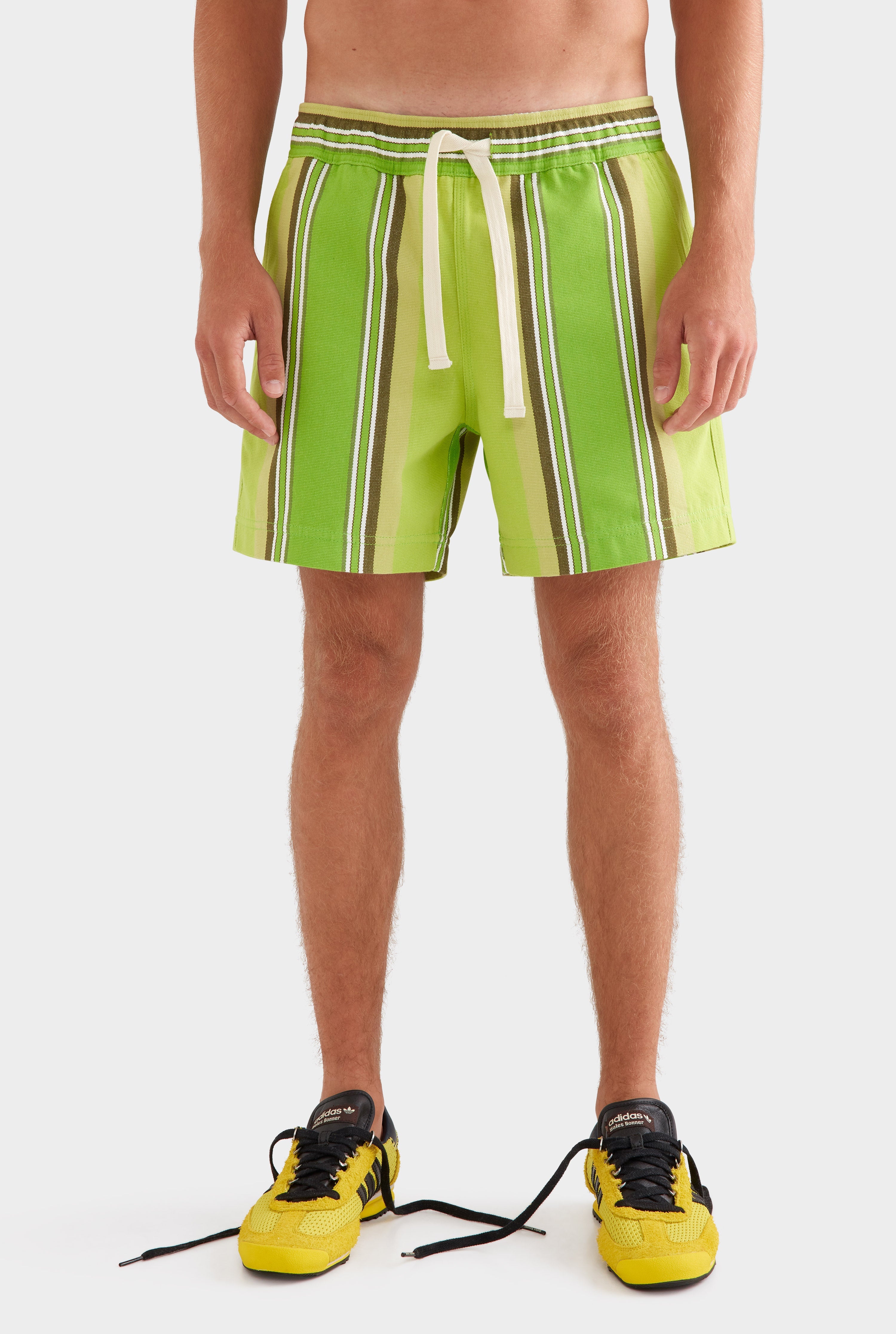 Lounge Short - Green Stripe