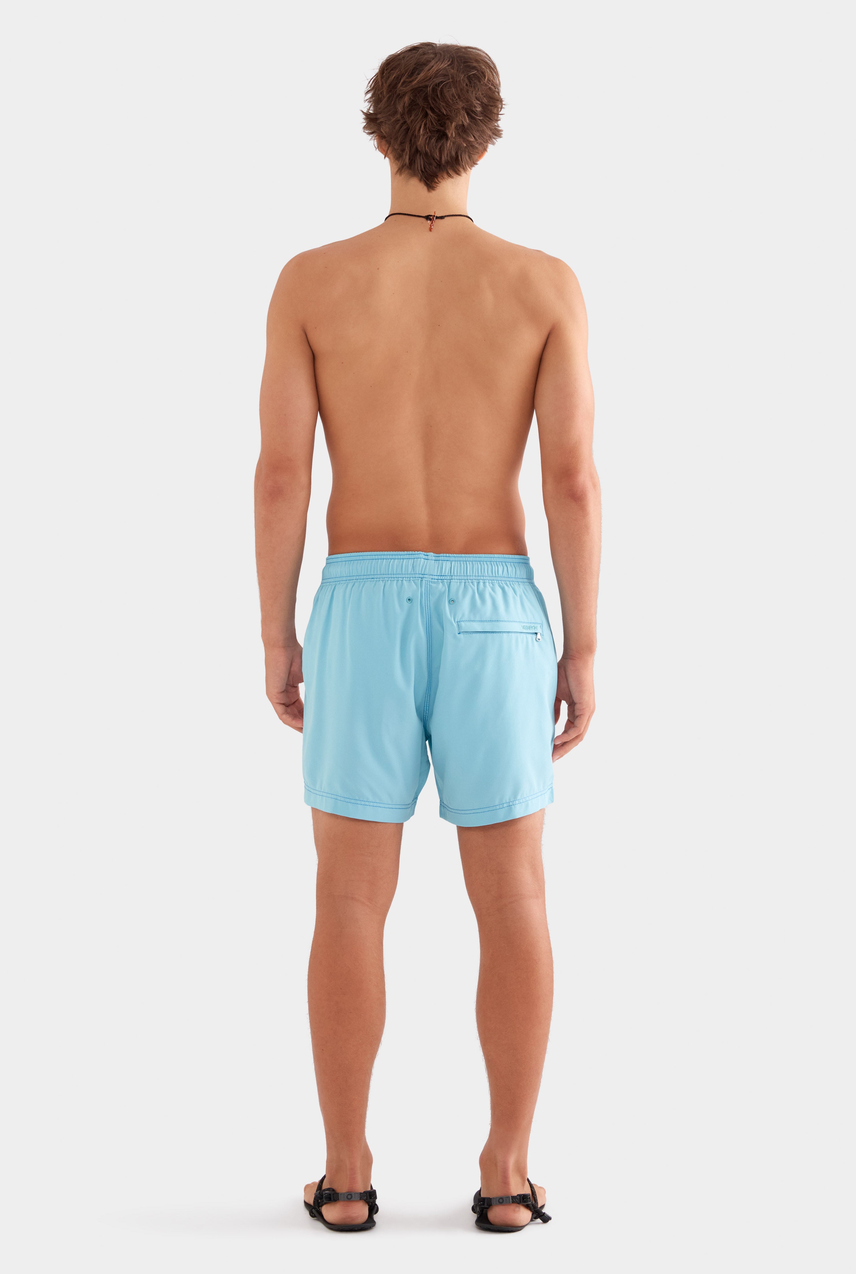 Solid Stretch Swim Short - Aqua Blue