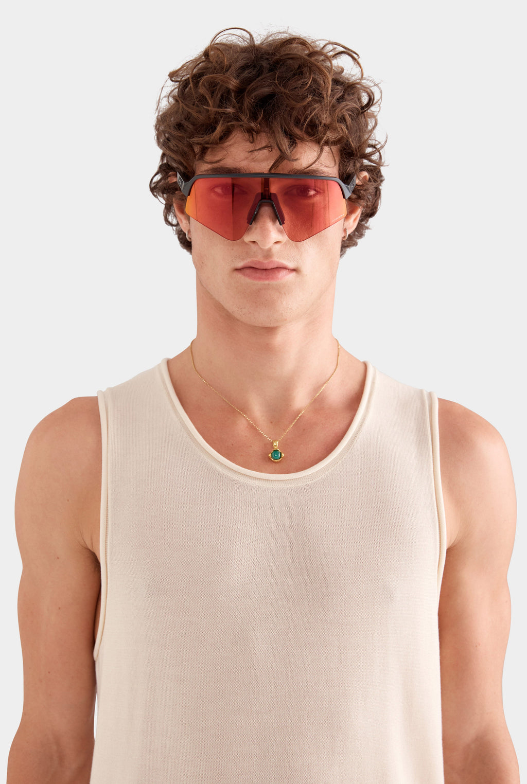 Tencel Rolled Edge Tank - Cream