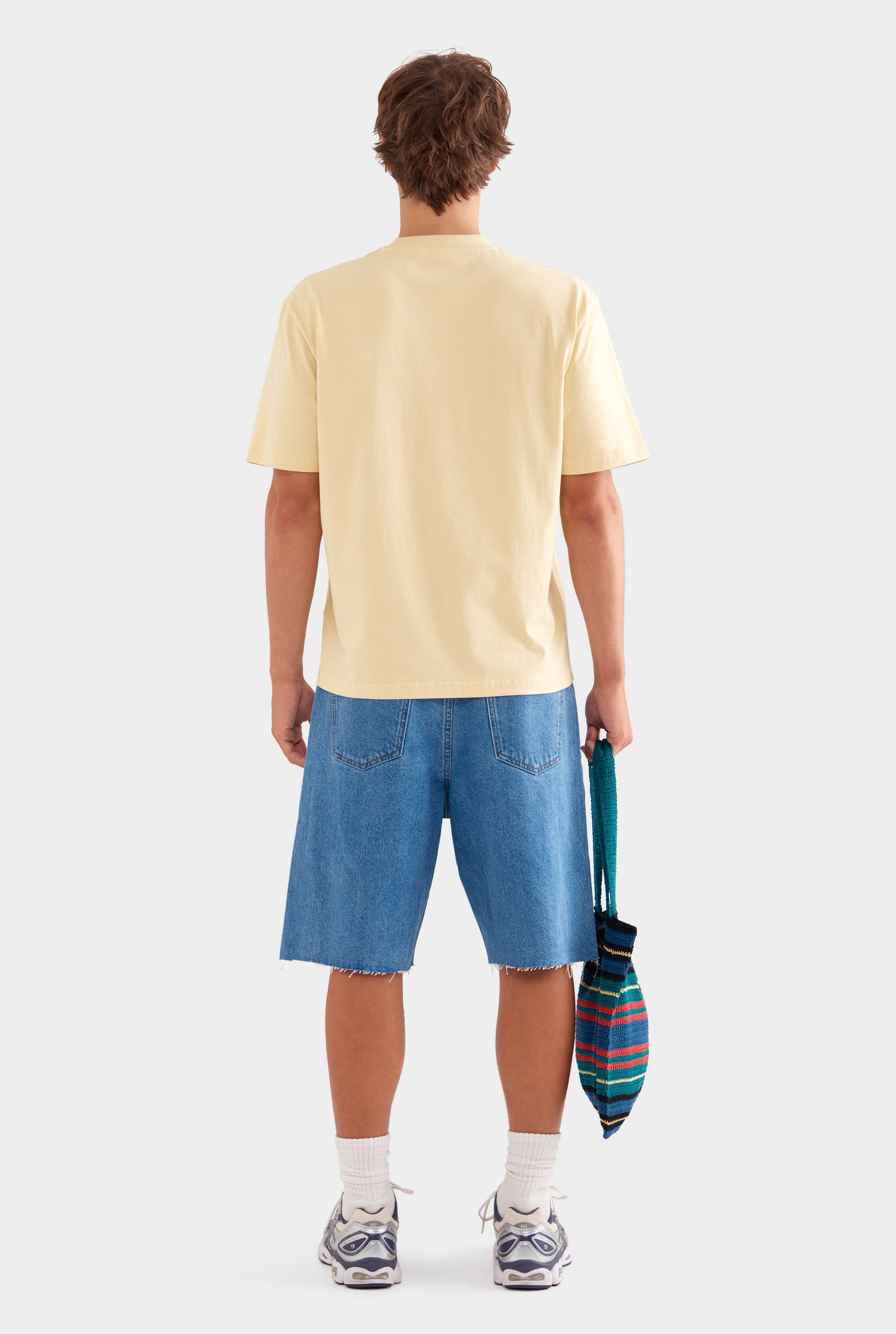 Venroy Que Lindo Logo T Shirt - Dusty Yellow/Red
