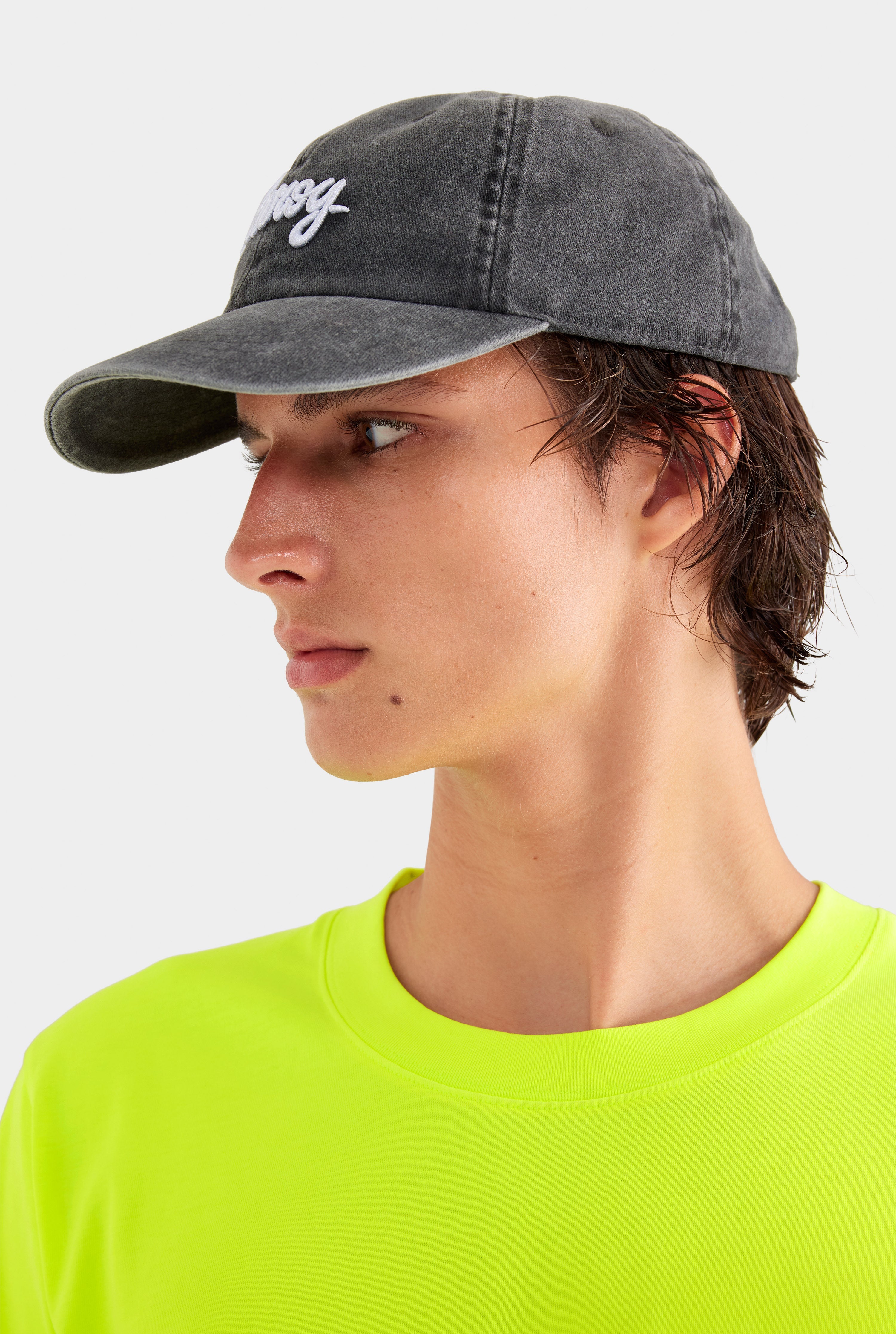 Venroy Bondi Logo Cotton Cap - Charcoal Stonewash