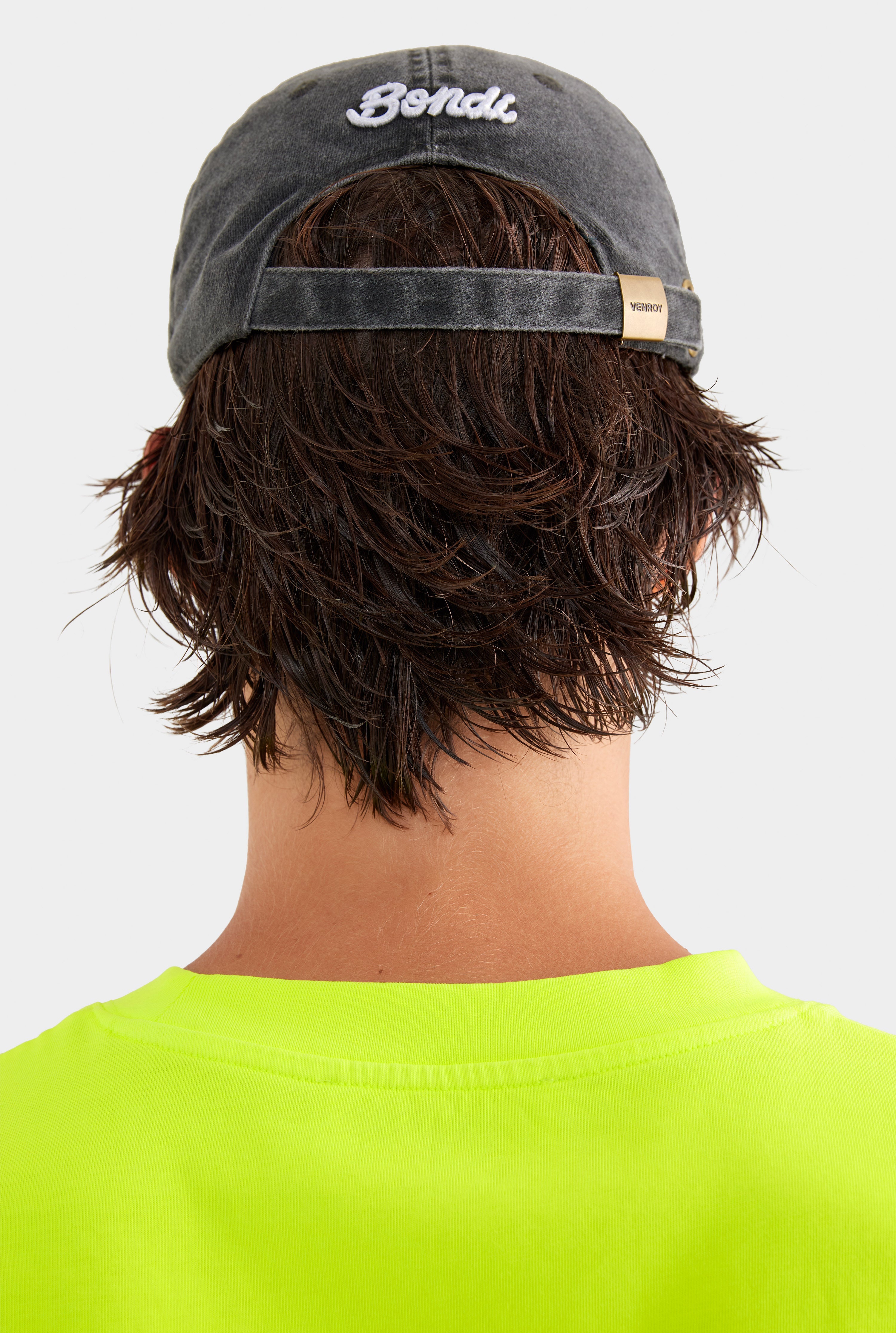 Venroy Bondi Logo Cotton Cap - Charcoal Stonewash