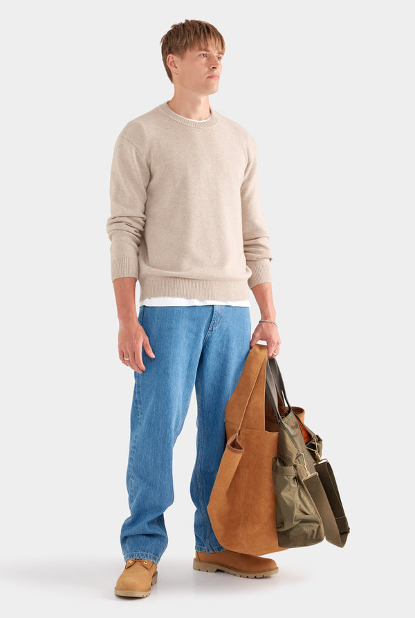 Wool Cashmere Sweater - Sand Marl