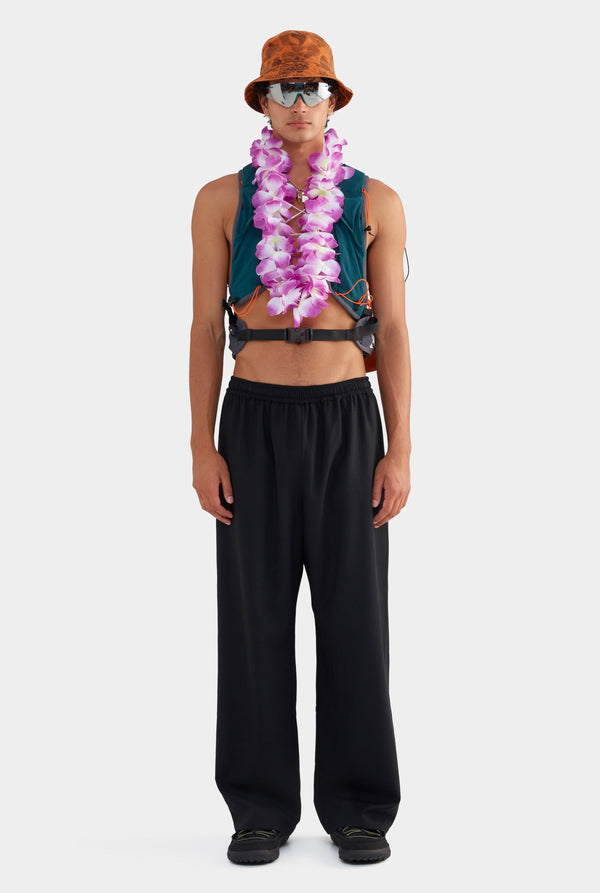 Wool Relaxed Trouser - Black