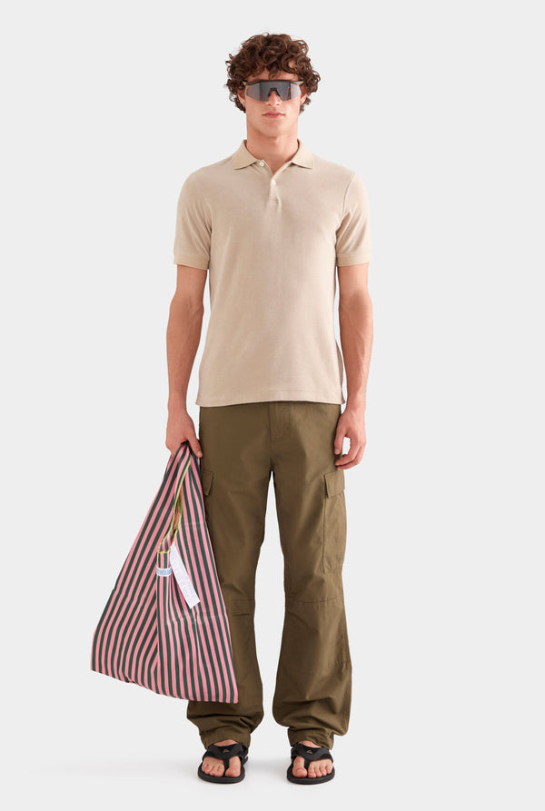 Knitted Terry Polo - Stone