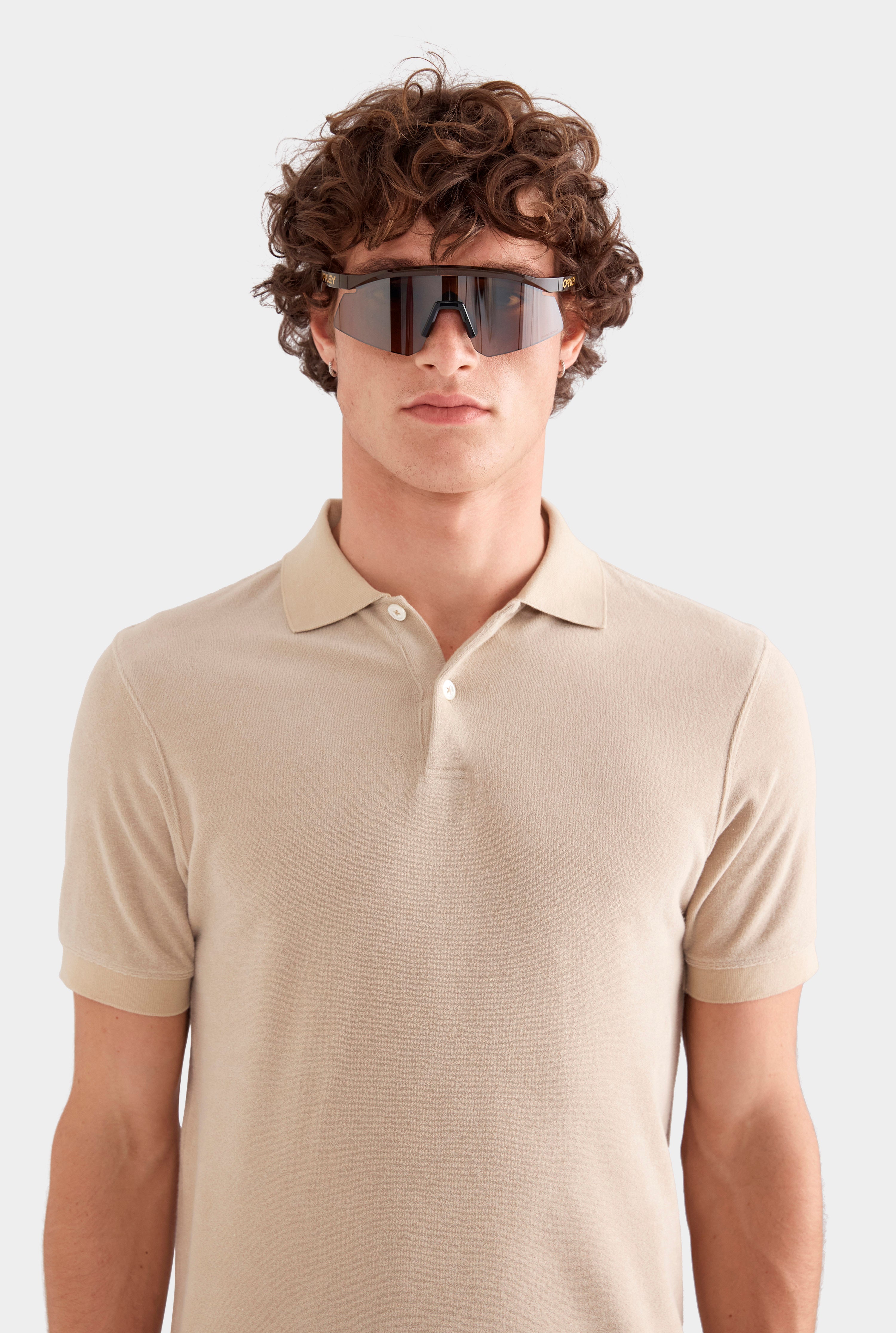 Knitted Terry Polo - Stone