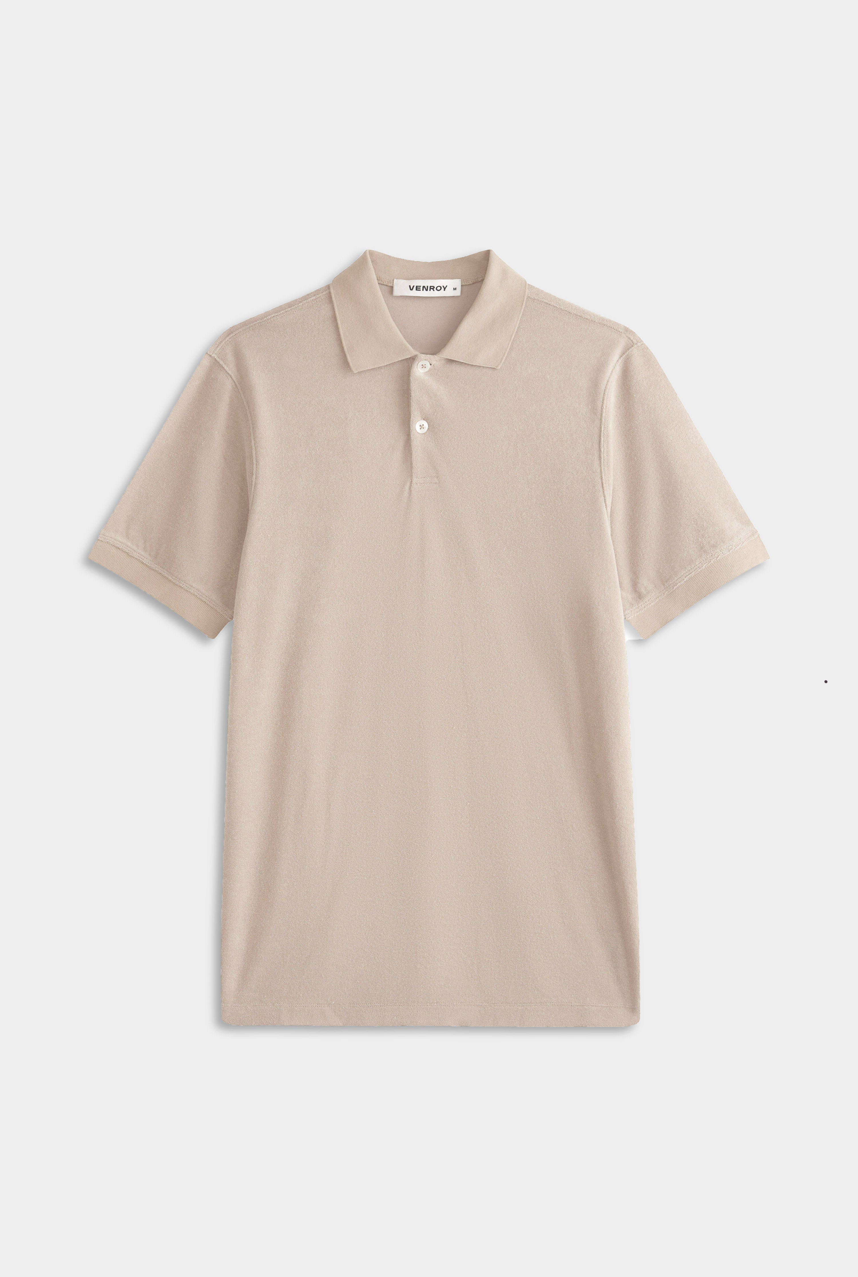Knitted Terry Polo - Stone