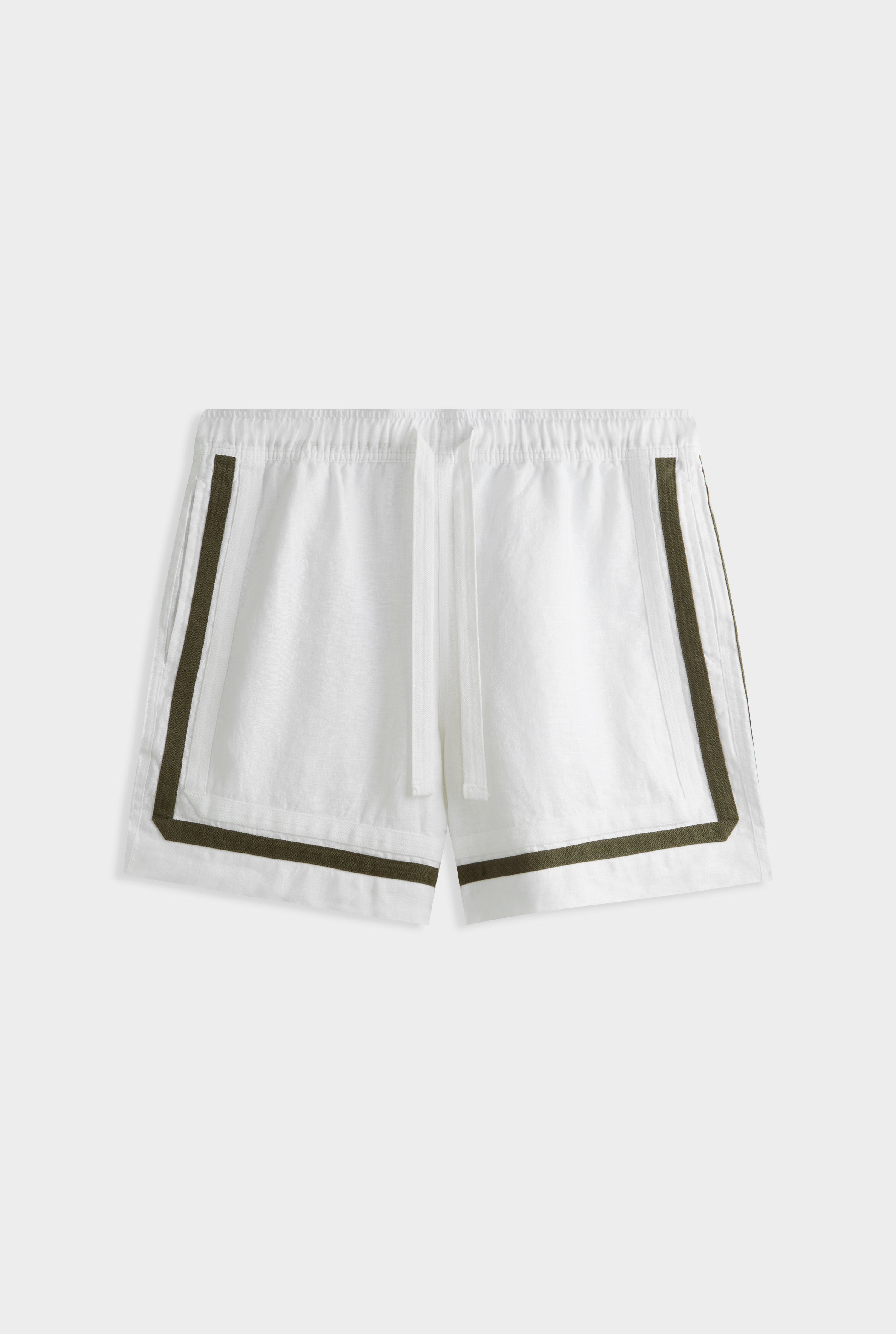 Crochet Border Lounge Short - White