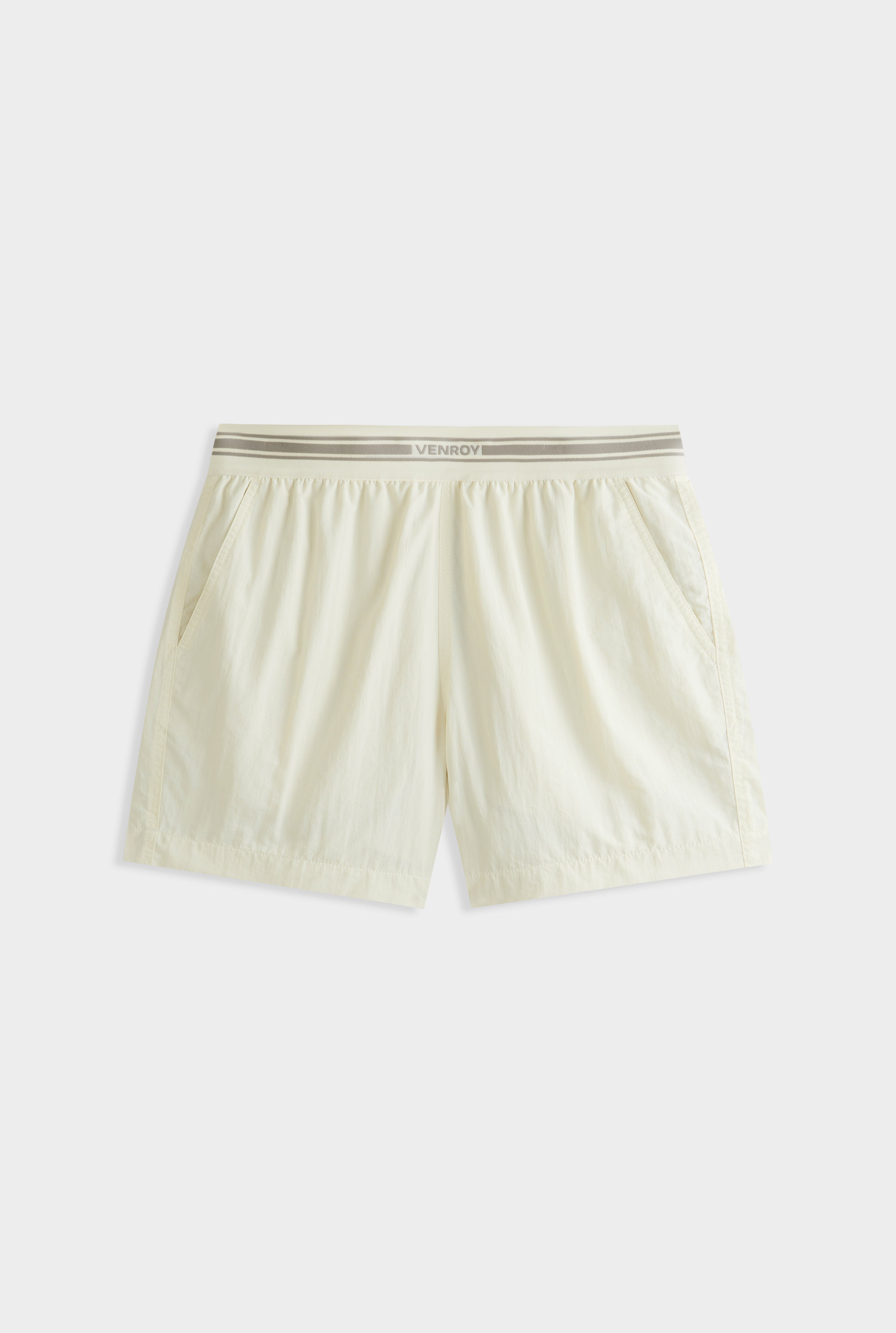 Exposed Elastic Swim Short - Cream