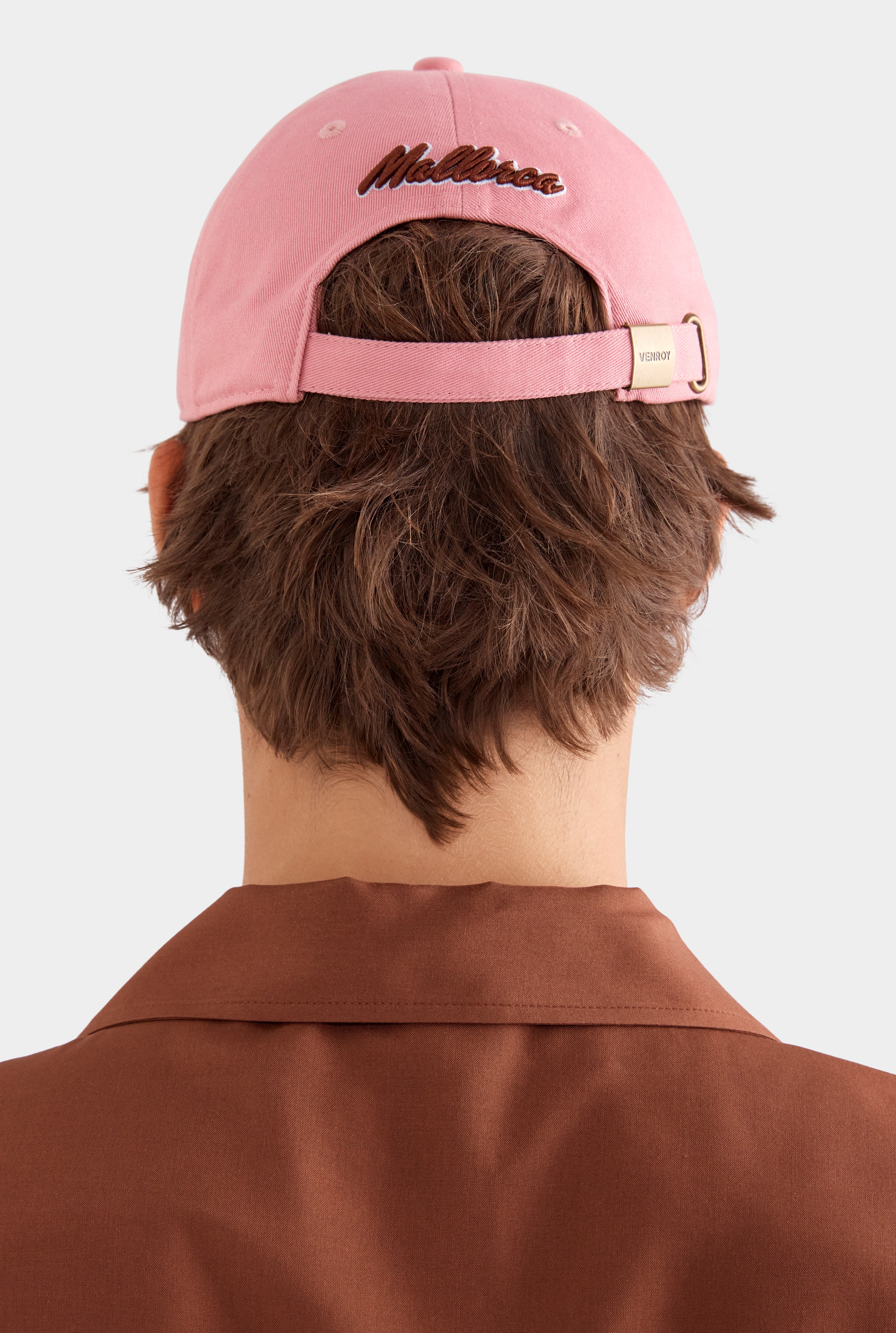 Que Linda Cotton Logo Cap - Light Pink/Chocolate