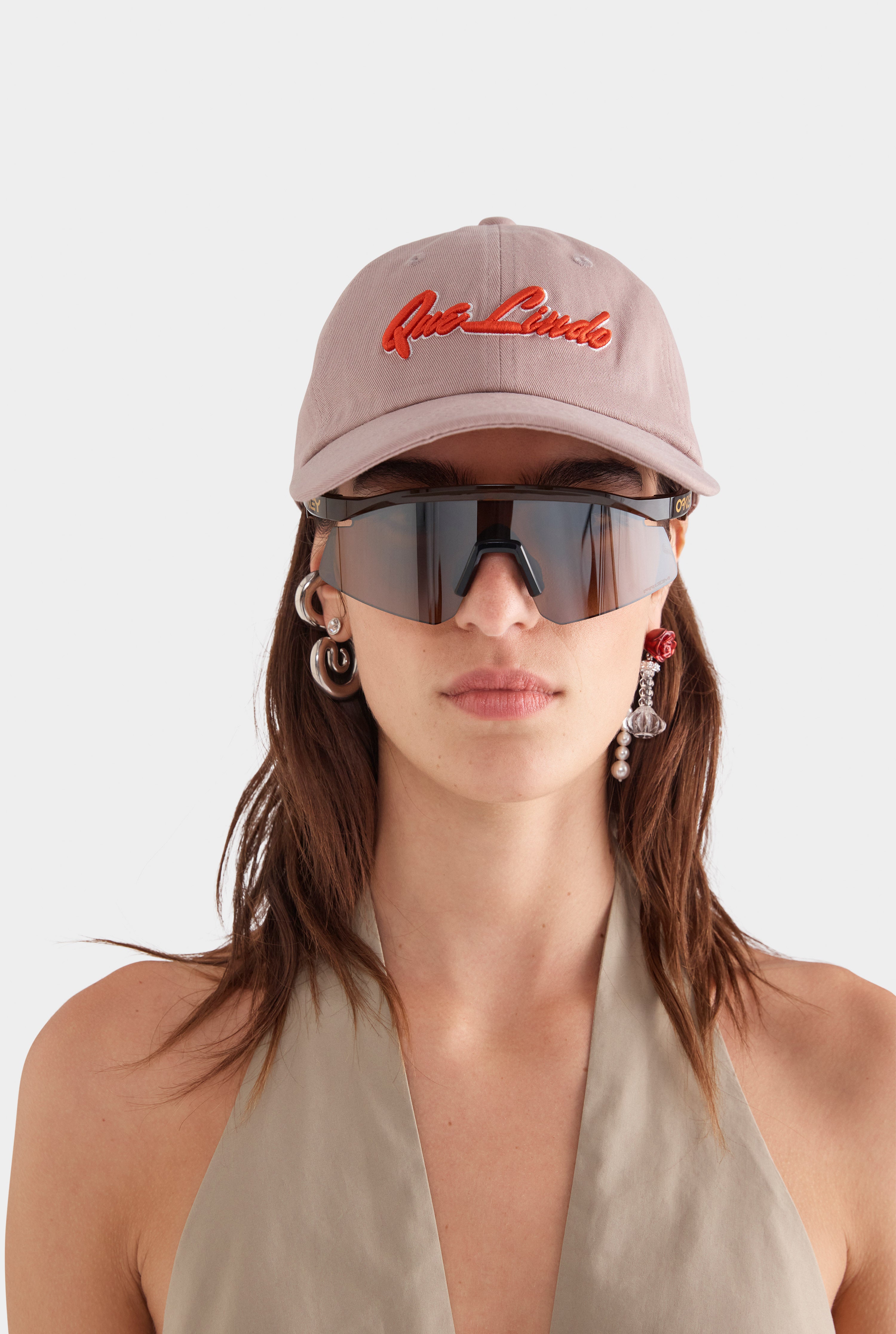Que Lindo Cotton Logo Cap - Lilac/Red